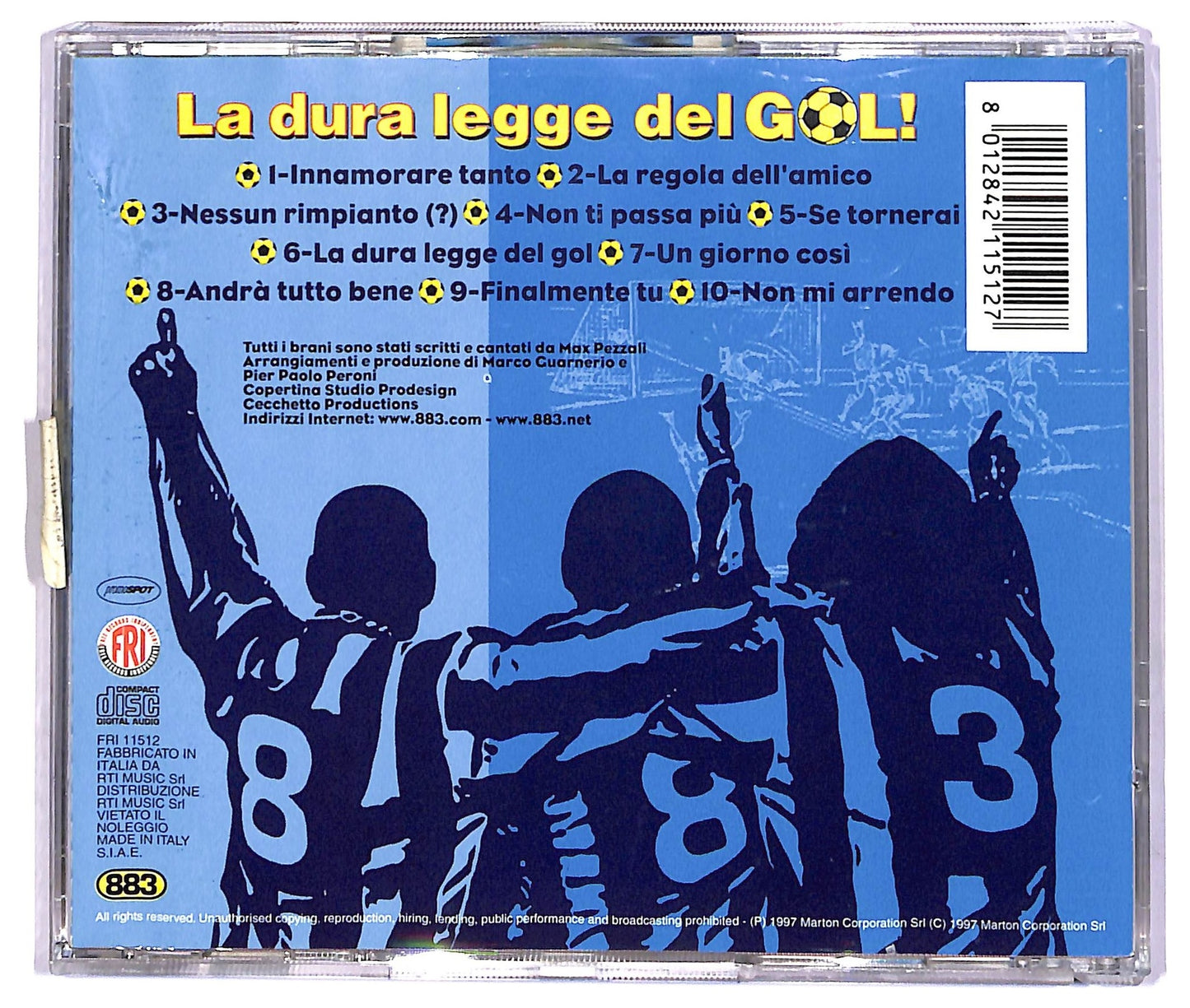 EBOND 883 - La Dura Legge Del GOL CD CD087317