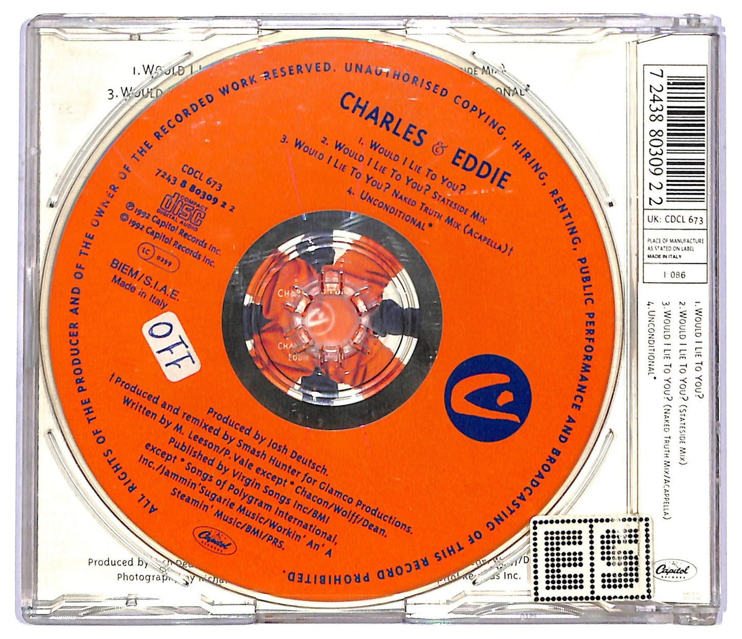 EBOND Charles & Eddie - Would I Lie To You? CD CD087339