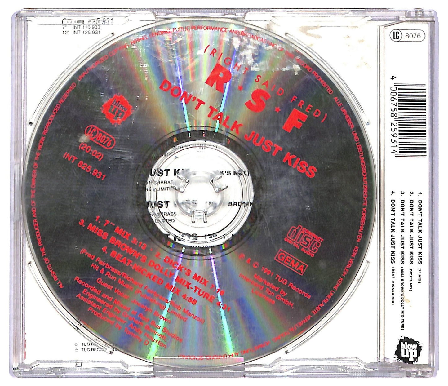 EBOND Right Said Fred - Don't Talk Just Kiss CD CD087440