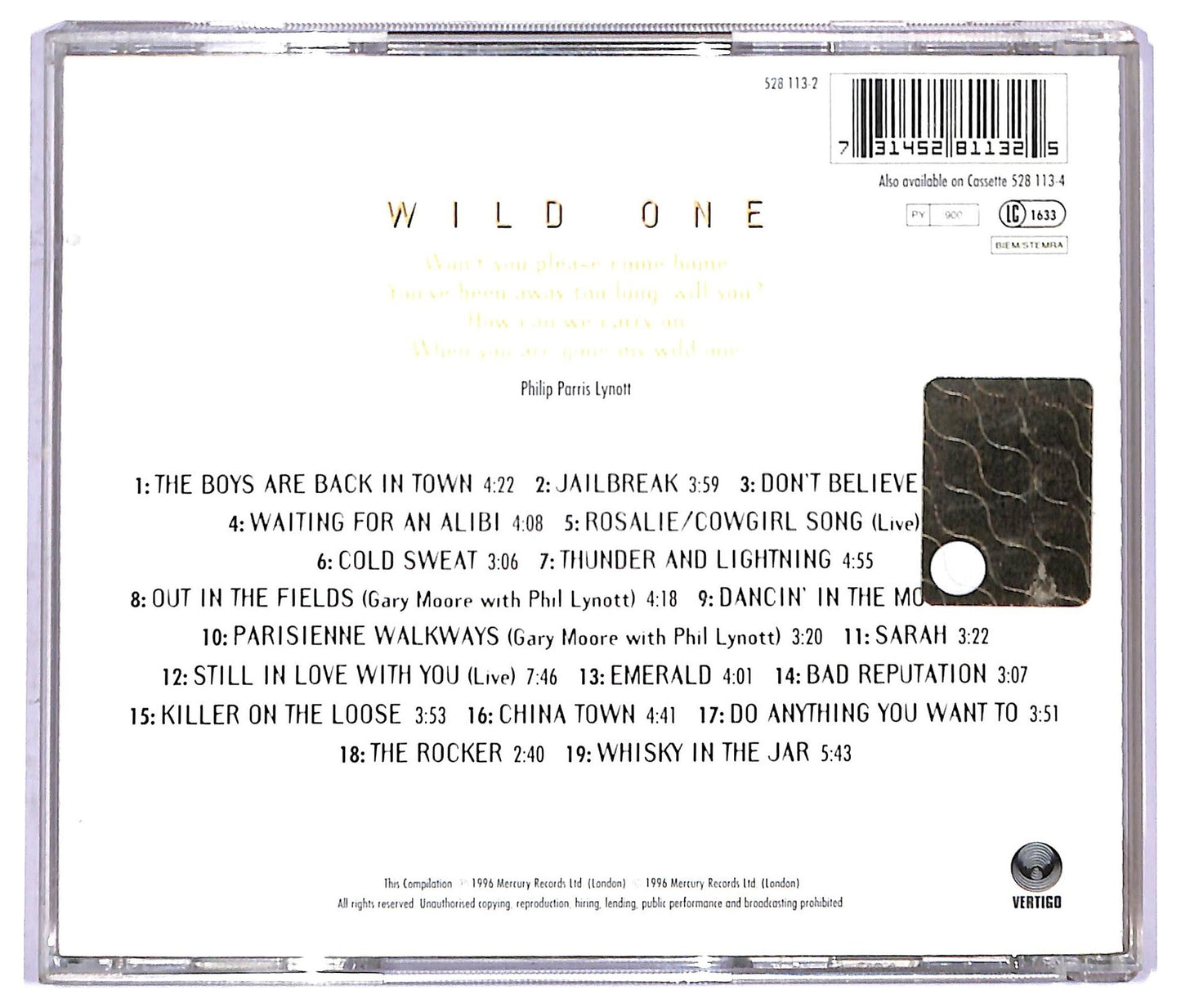 EBOND Thin Lizzy - Wild One CD CD087506