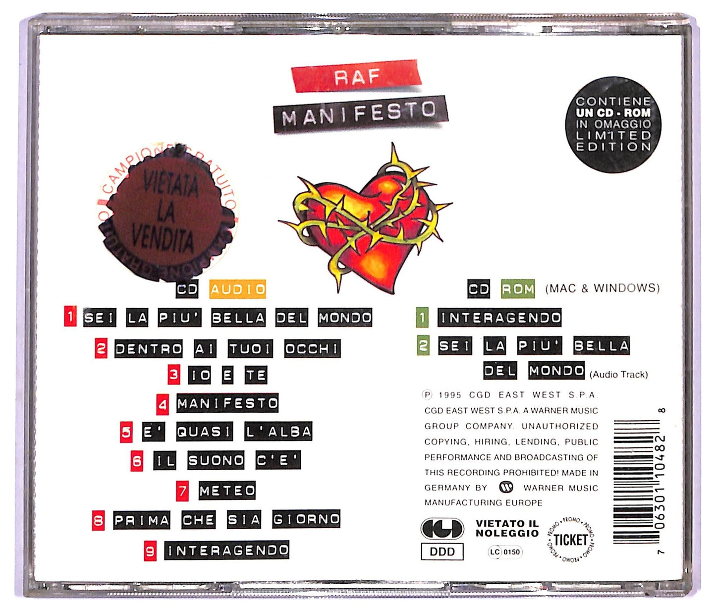 EBOND Raf - Manifesto CD CD087706