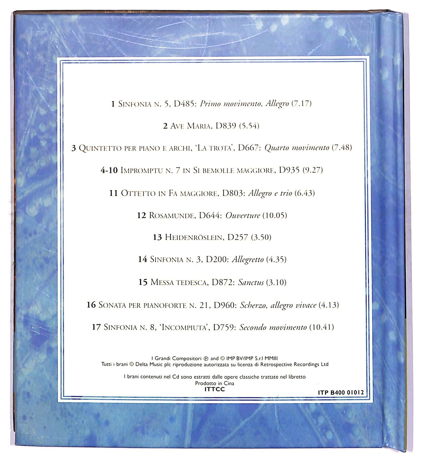 EBOND Schubert - Liricita Della Musica CD CD087819