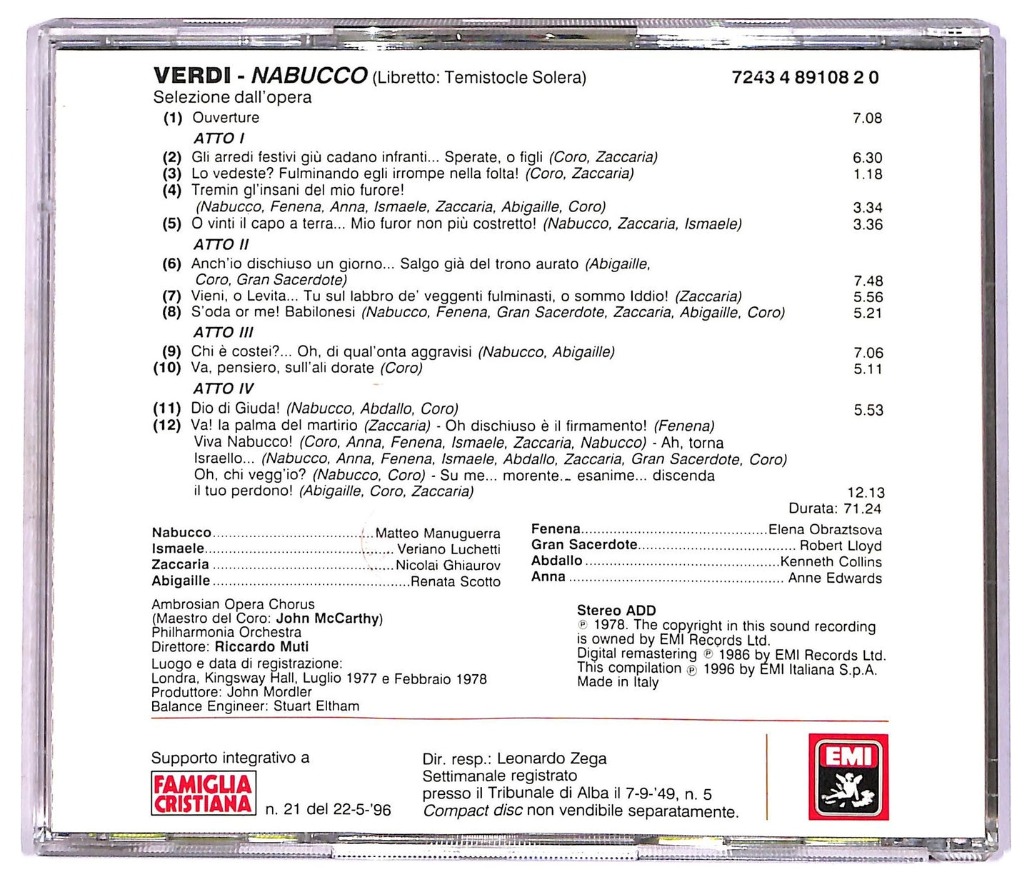 EBOND Verdi - Nabucco (Le Pagine Piu Belle) CD CD087836
