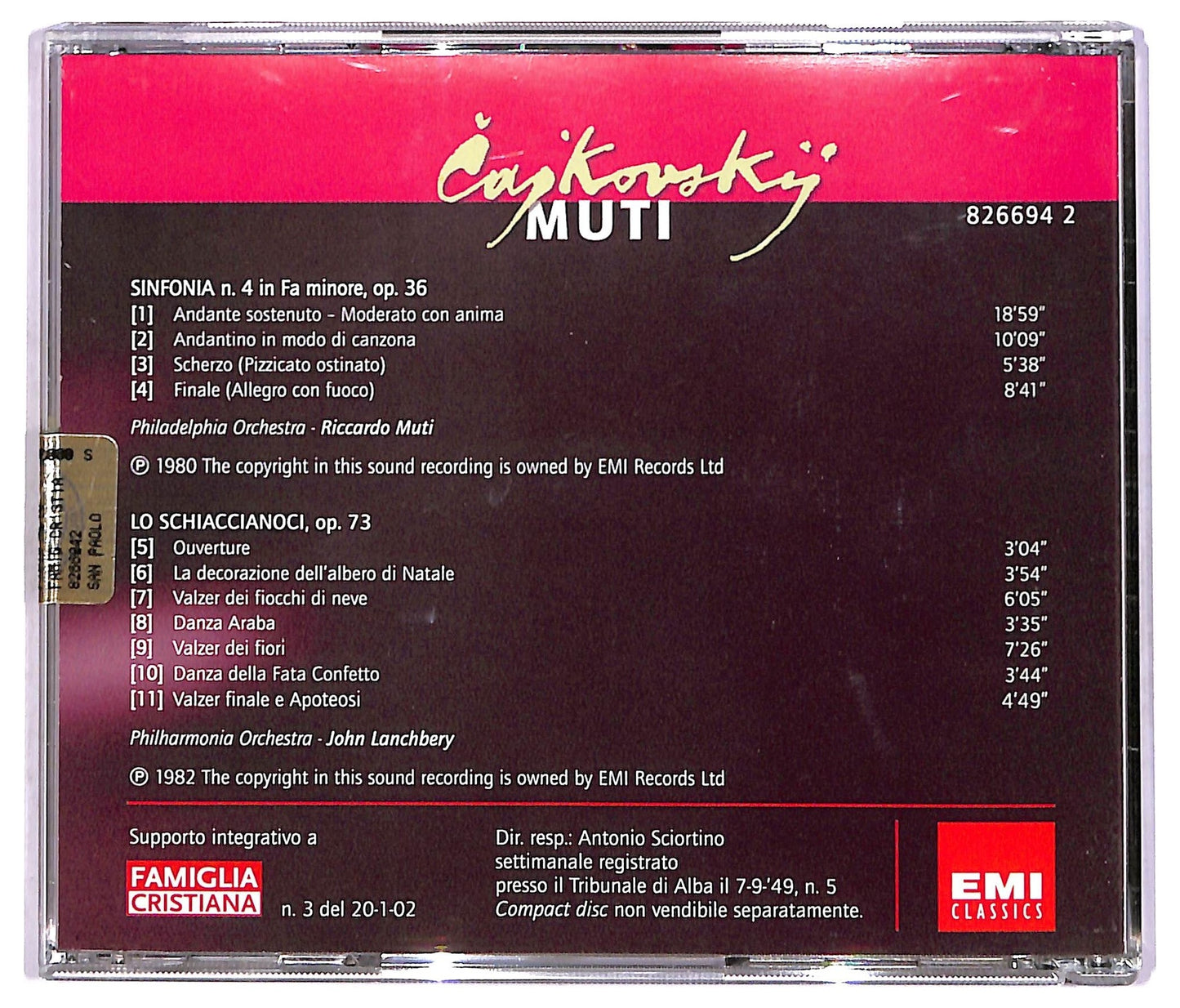 EBOND Tchaikovsky Muti - Sinfonia N. 4 In Fa Minore, Op. 36 CD CD087848