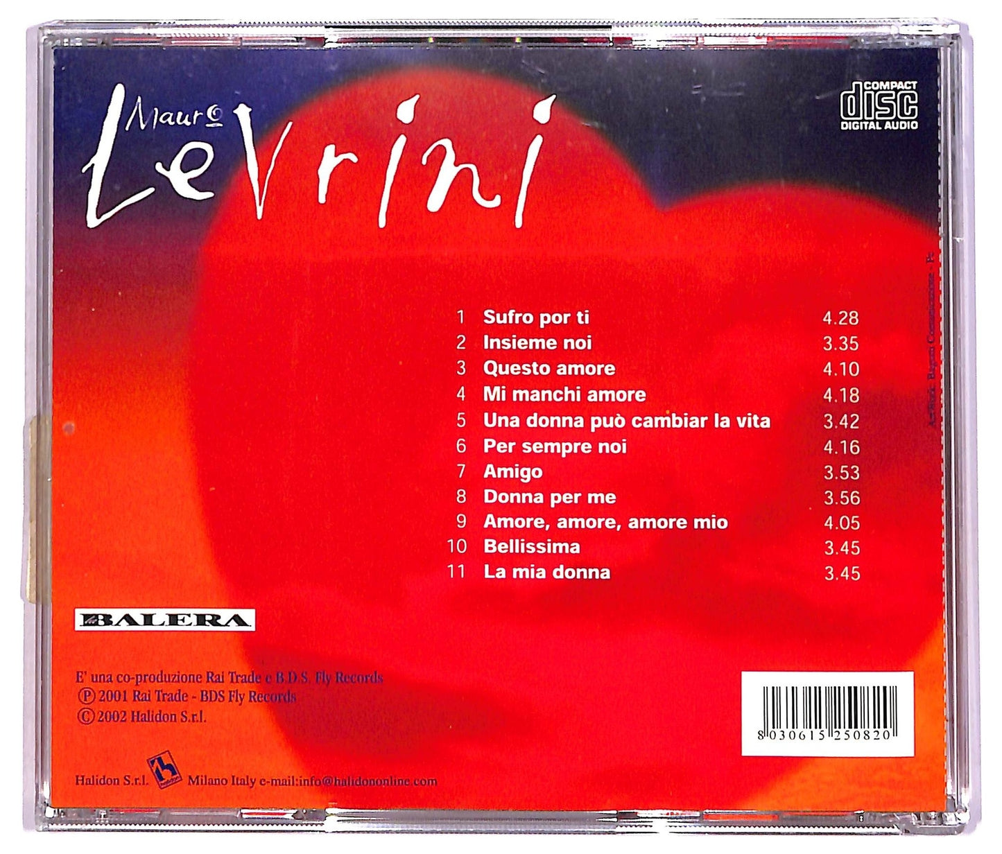 EBOND Mauro Levrini - Io E L'Amore CD CD087915