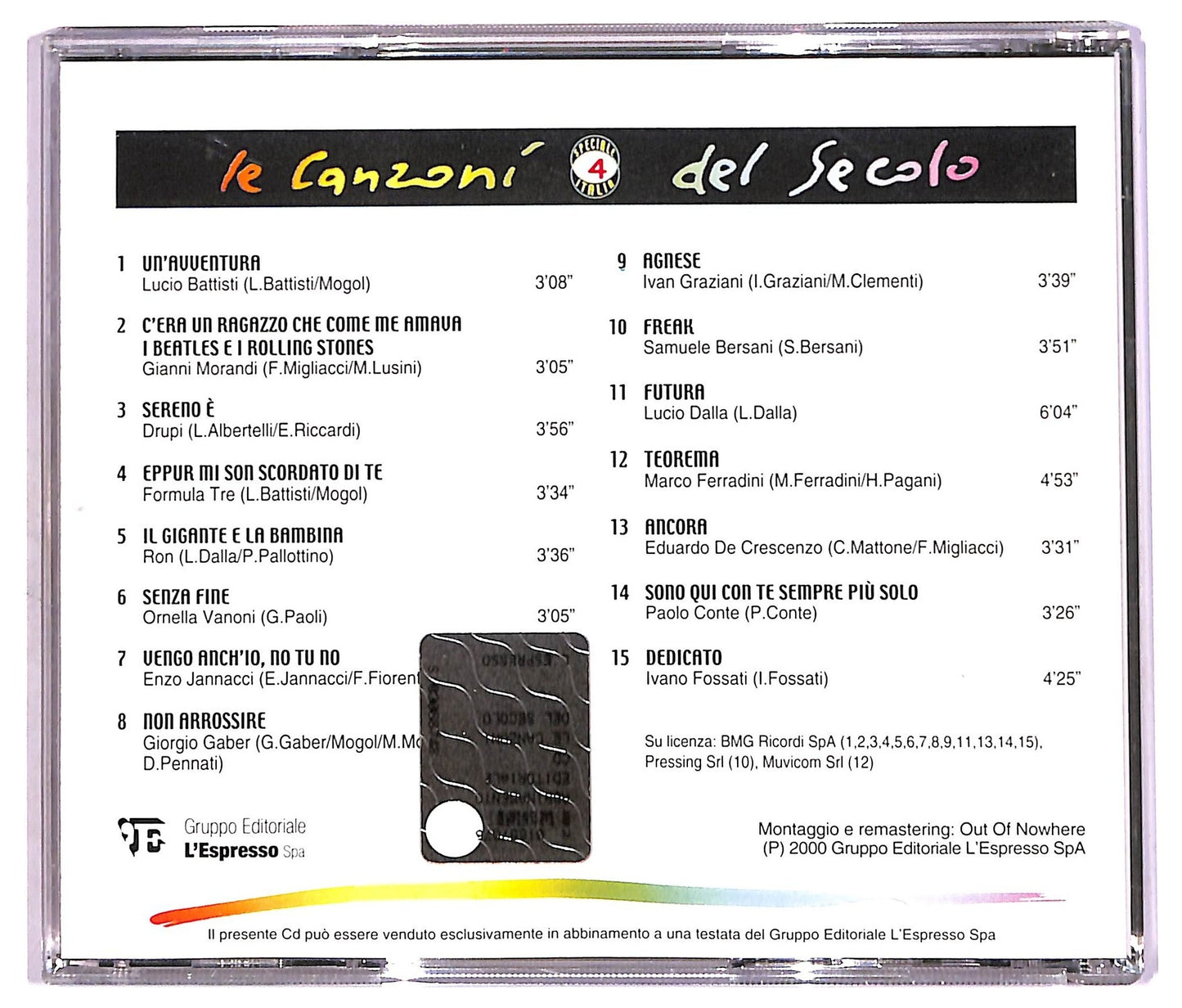 EBOND Various - Le Canzoni Del Secolo - Speciale Italia Vol. 4 CD CD087921