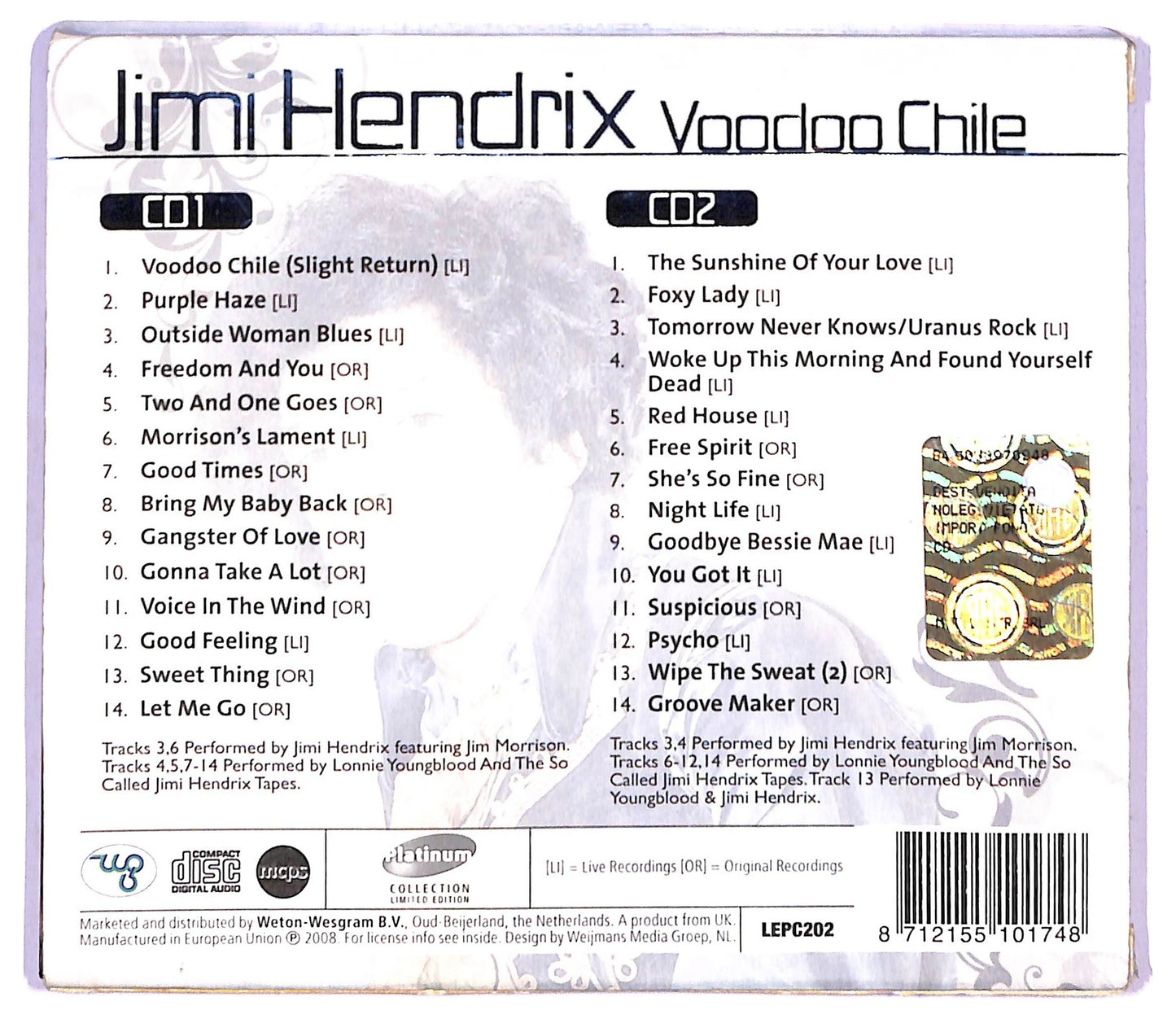 EBOND Jimi Hendrix - Voodoo Child CD CD088008