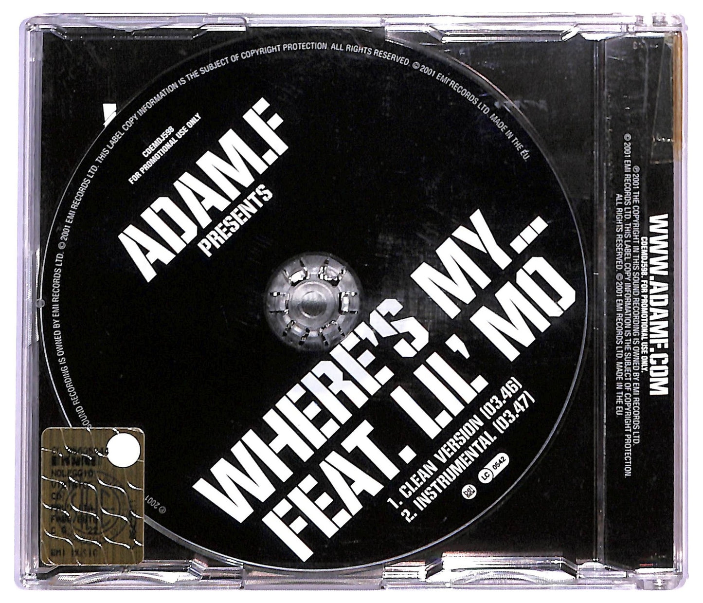 EBOND Adam F Feat. Lil' Mo - Where's My... CD CD088034