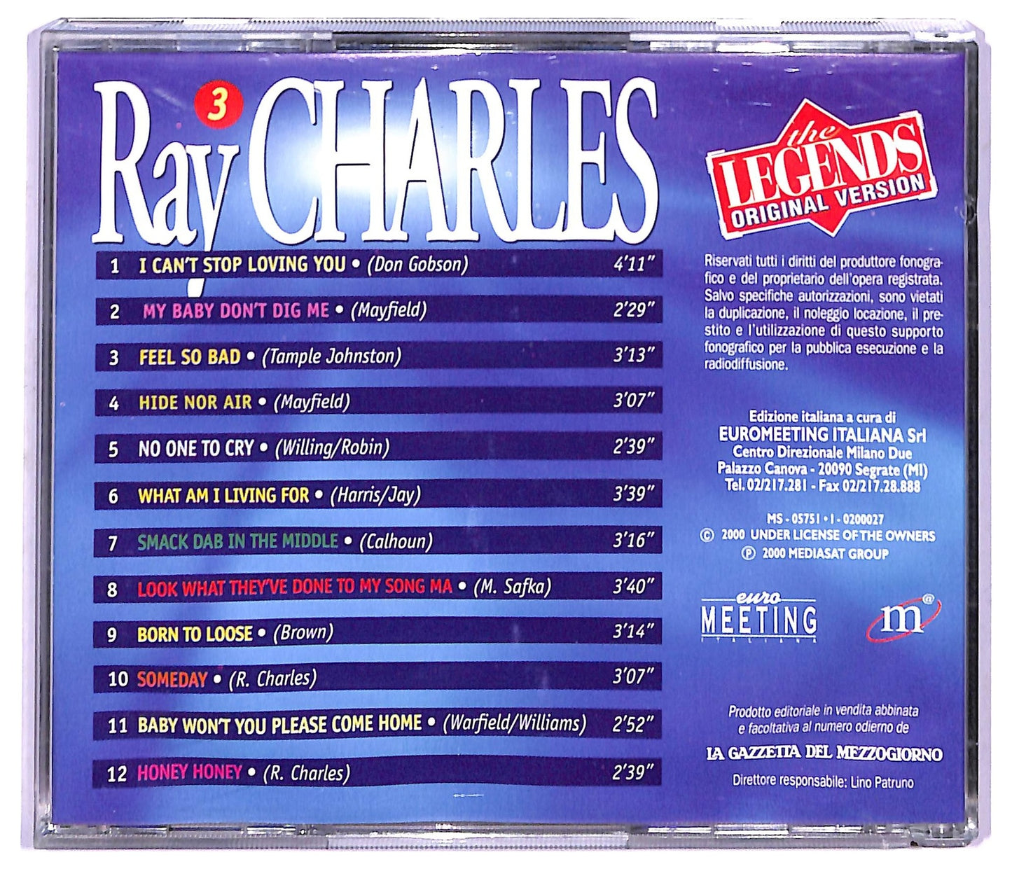 EBOND Ray Charles - The Legends CD CD088111
