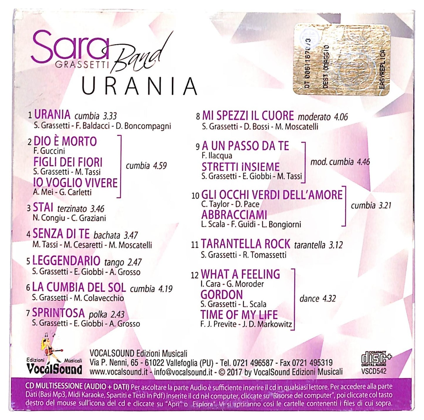 EBOND Sara Grassetti - Urania CD CD088118