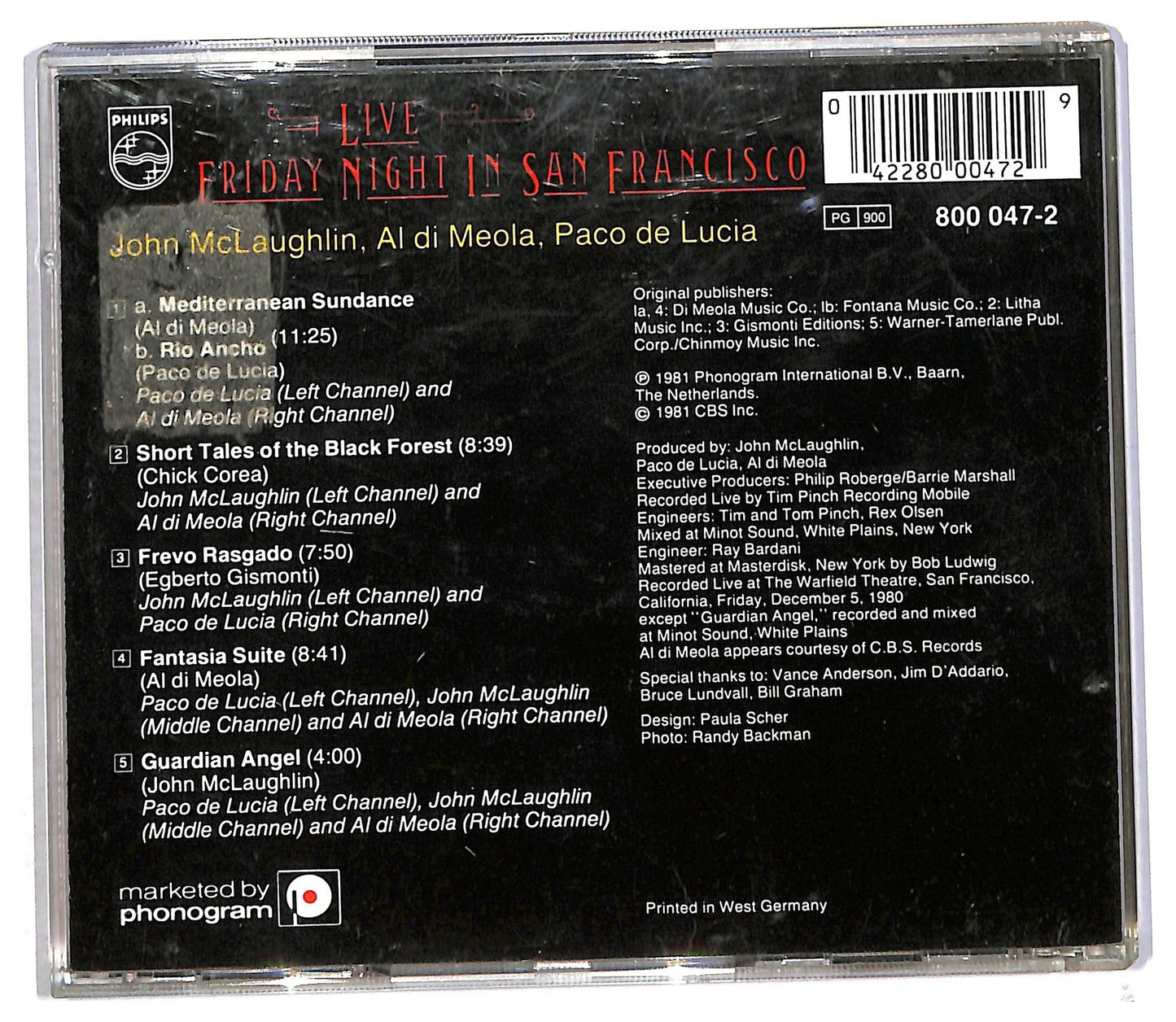 EBOND Various - Friday Night In San Francisco CD CD088327