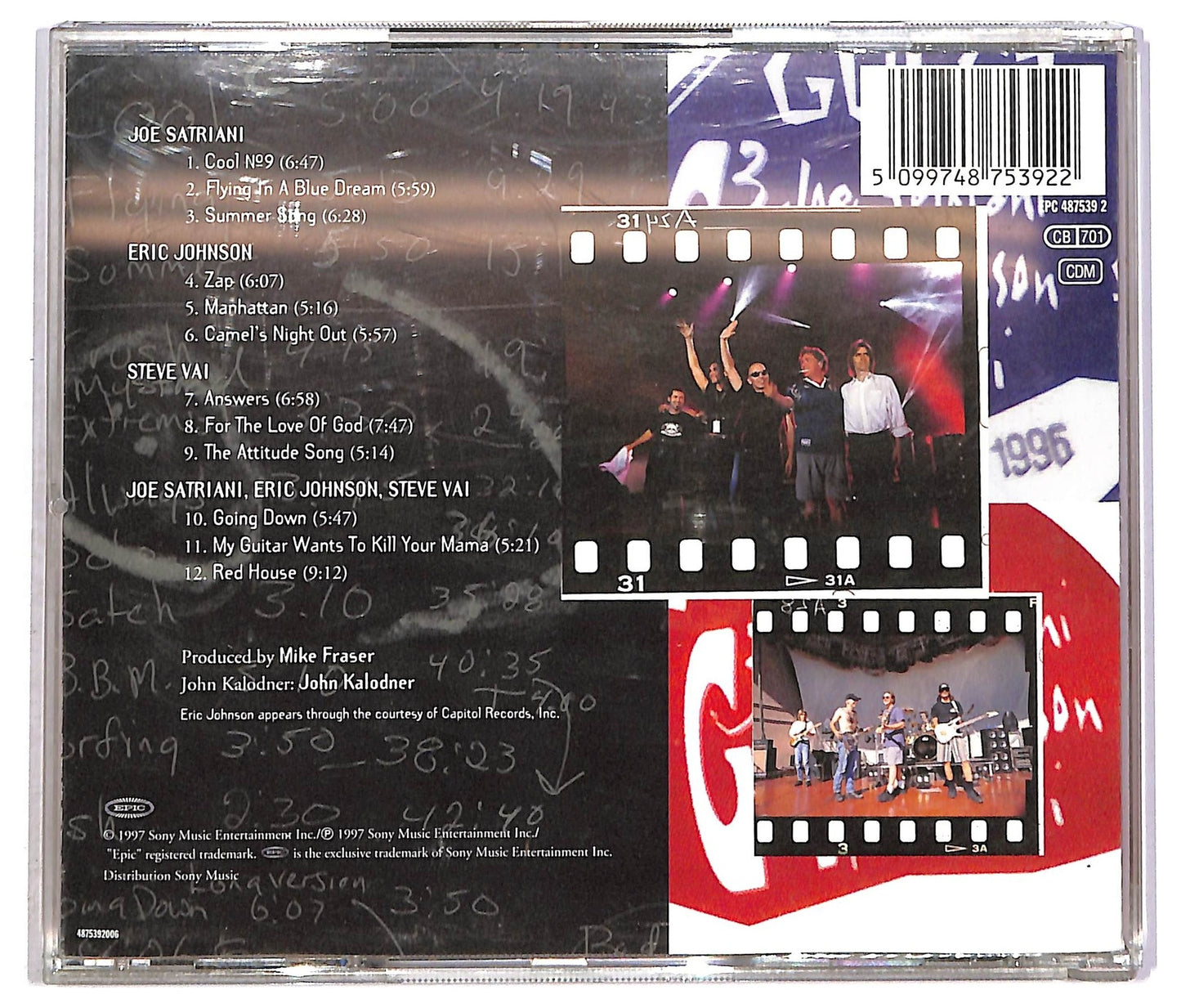 EBOND Joe Satriani, Steve Vai Eric Johnson - G3 - Live In Concert CD CD088463