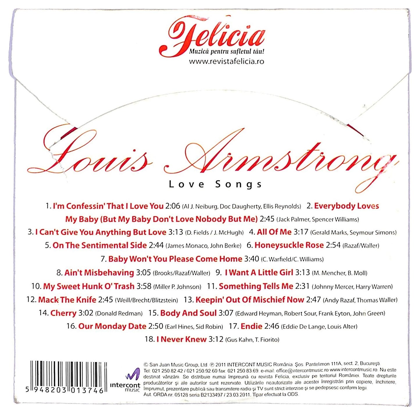 EBOND Louis Armstrong - Love songs CD CD088505