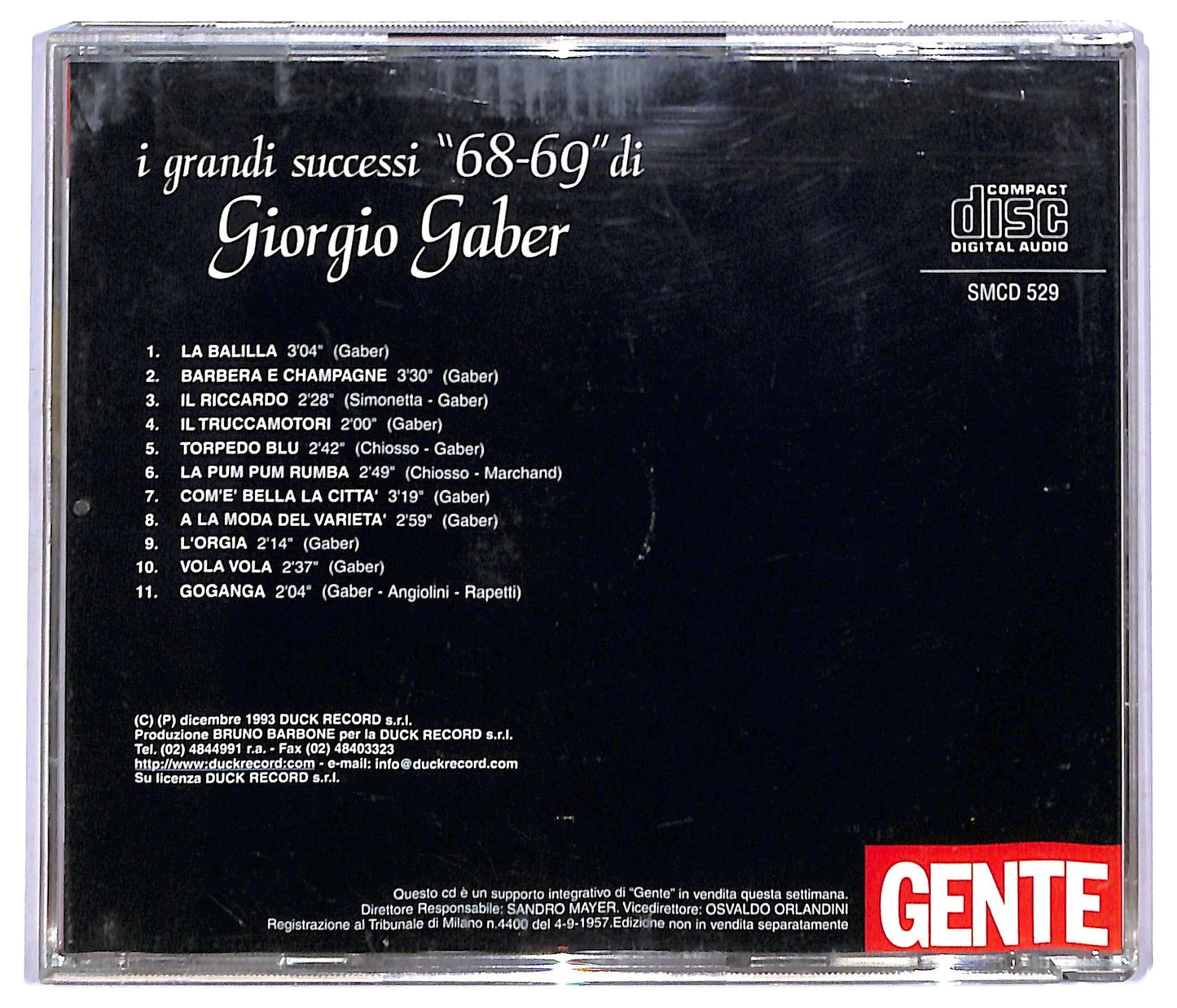 EBOND Giorgio Gaber - I Grandi Successi ''68-69'' Di Giorgio Gaber CD CD088545