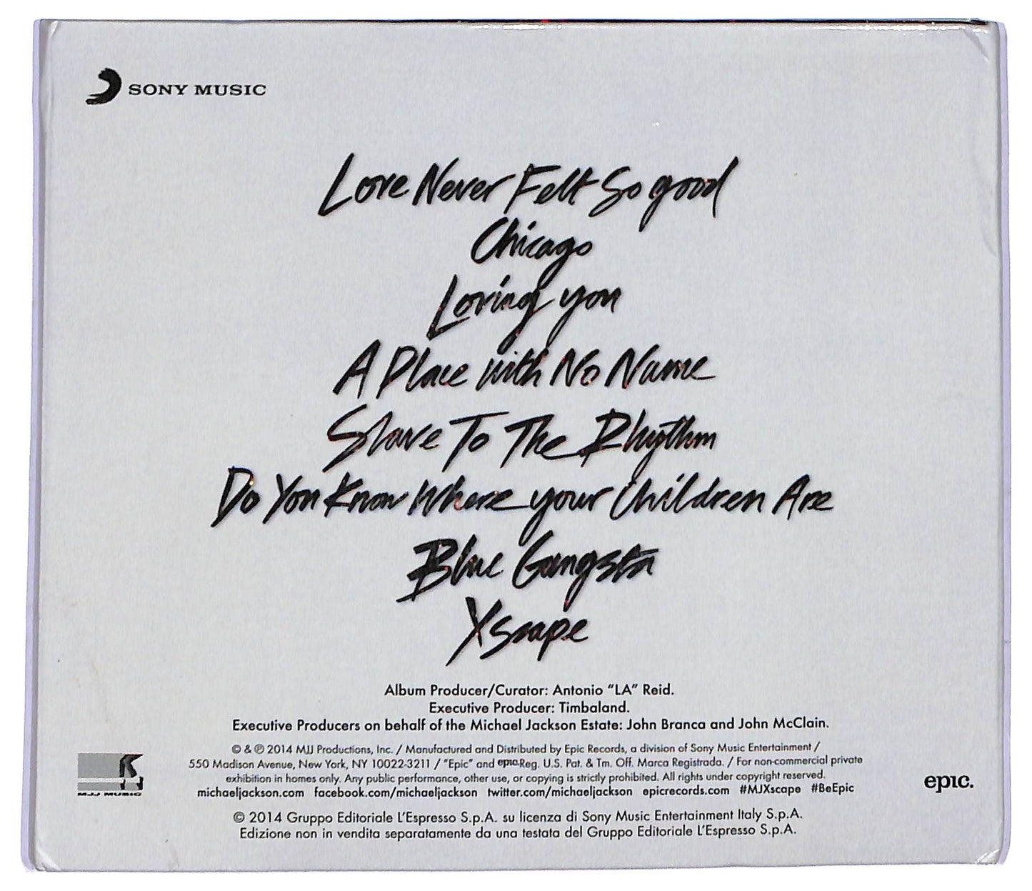 EBOND Michael Jackson - Xscape CD CD088614