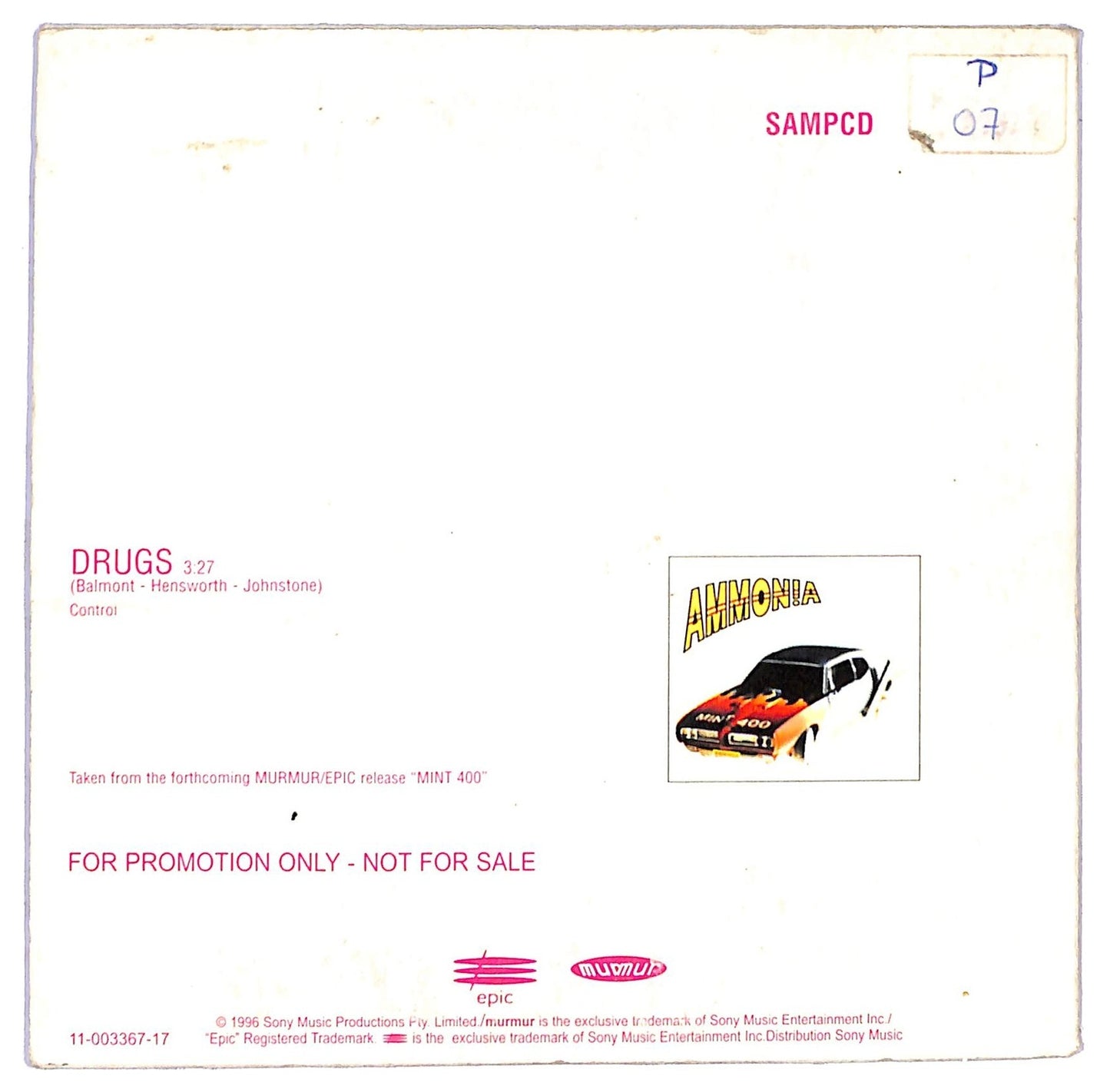 EBOND Ammonia - Drugs CD CD088630
