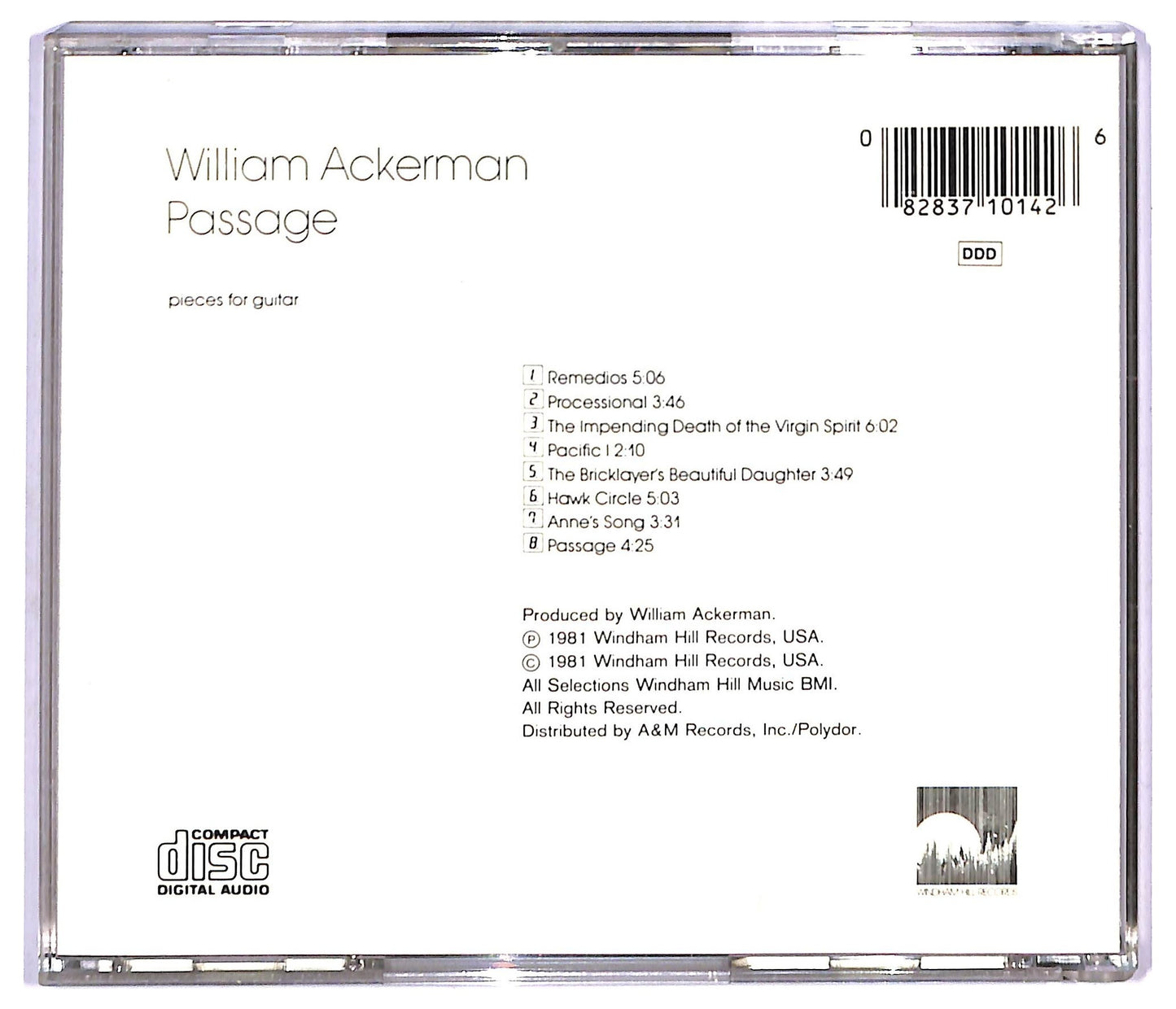 EBOND William Ackerman - Passage CD CD088728