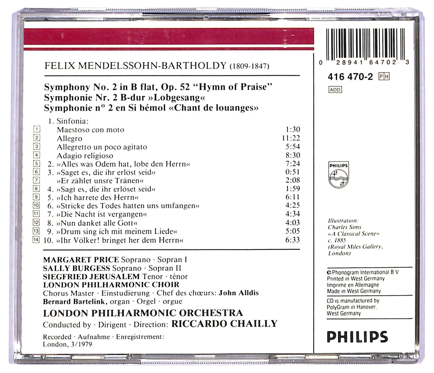 EBOND Mendelssohn - Symphony No. 2 'Hymn of Praise CD CD088740