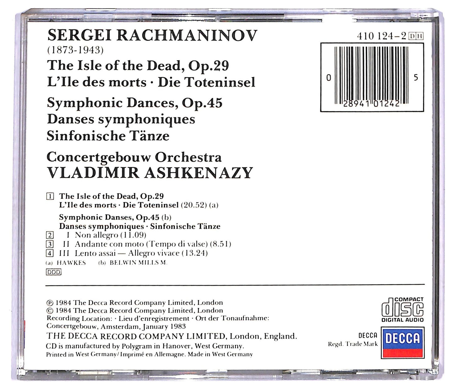 EBOND Rachmaninov - Isle Of The Dead Symphonic Dances CD CD088950