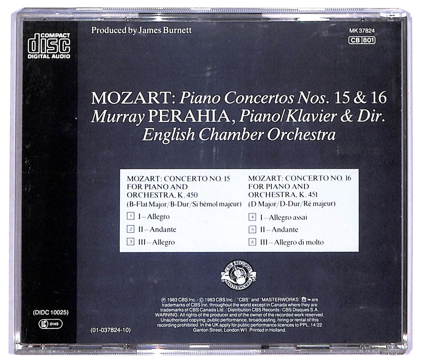 EBOND Mozart - Piano Concertos Nos. 15 & 16 CD CD089018