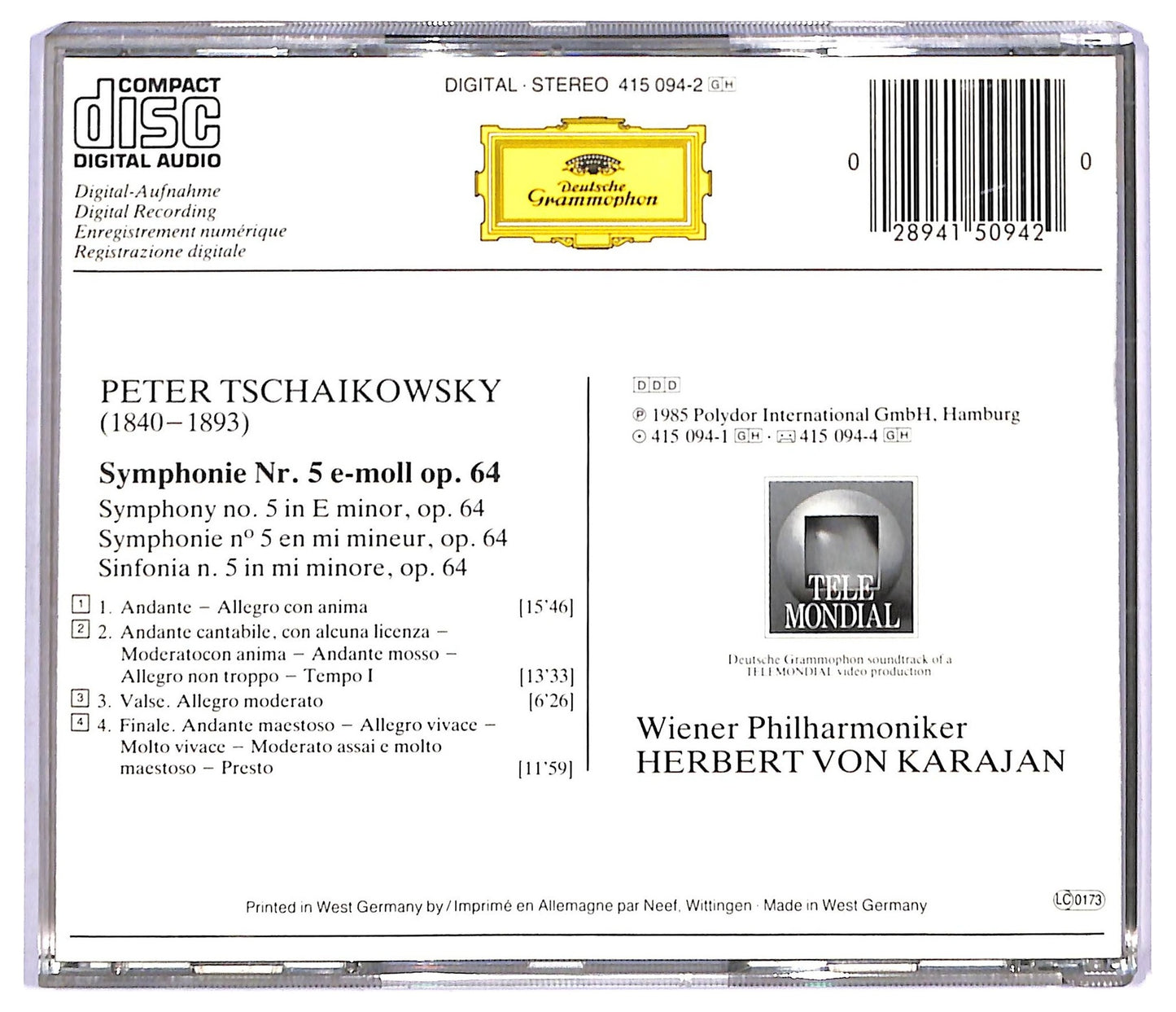 EBOND Tschaikowsky - Symphonie No.5 CD CD089051