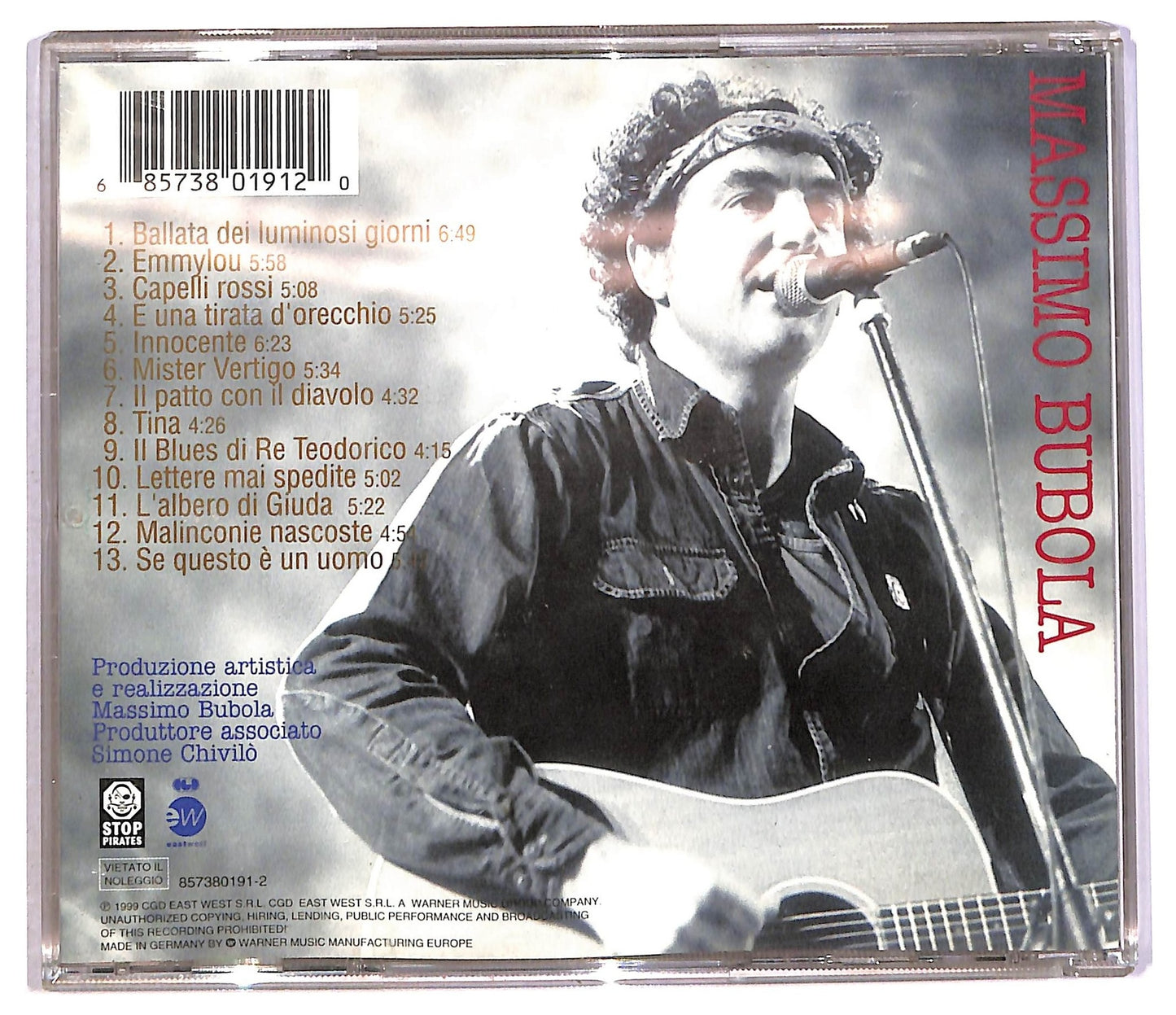 EBOND Massimo Bubola - Diavoli & Farfalle CD CD089234