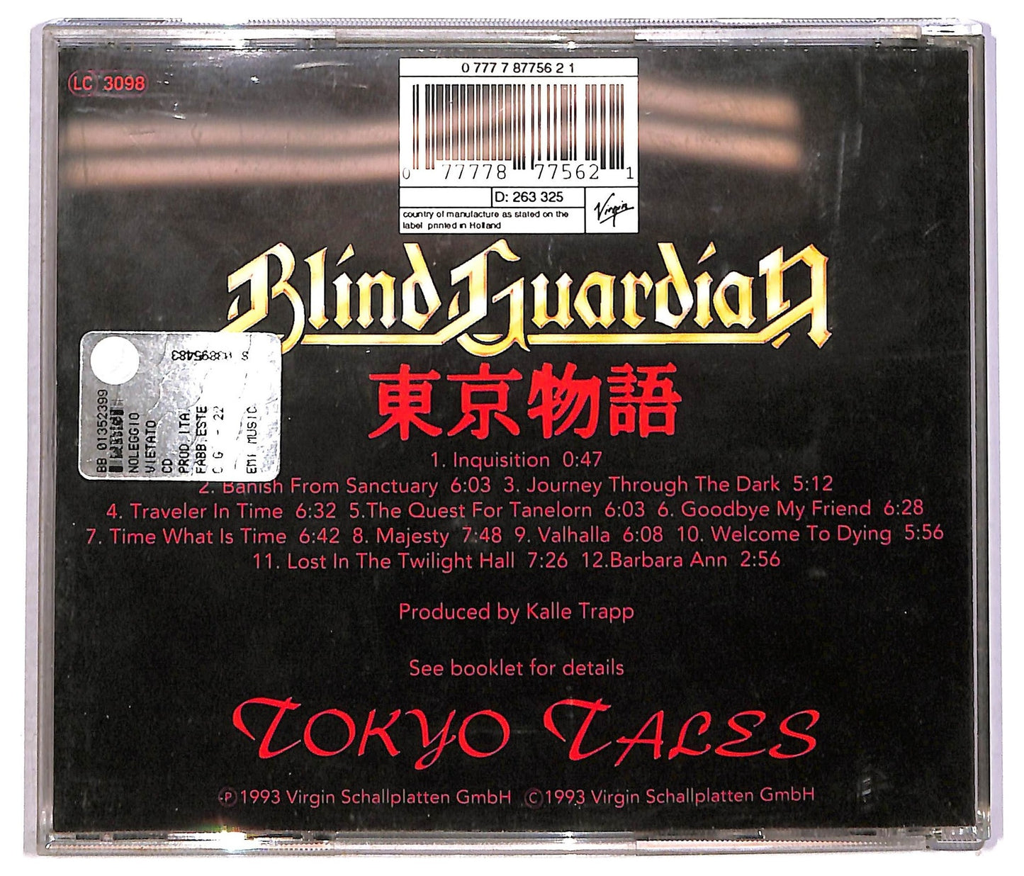 EBOND Blind Guardian -Tokyo Tales CD CD089243