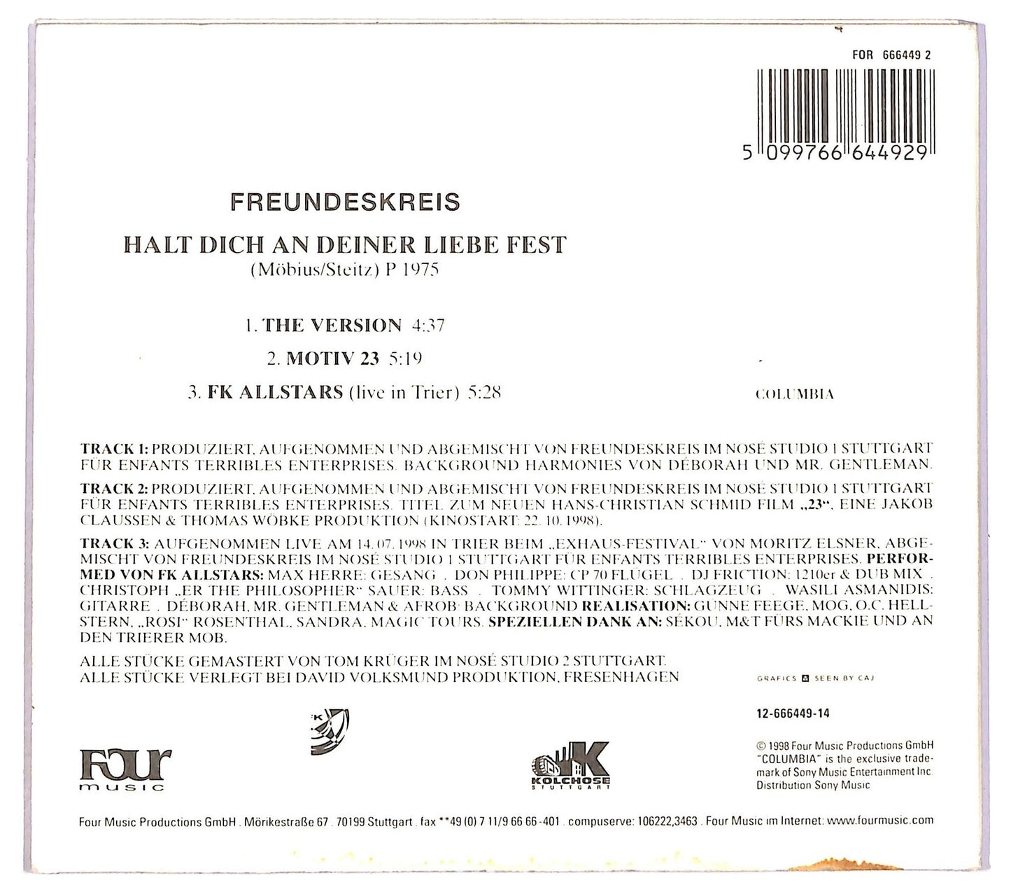 EBOND Freundeskreis - Halt Dich An Deiner Liebe Fest CD CD089307