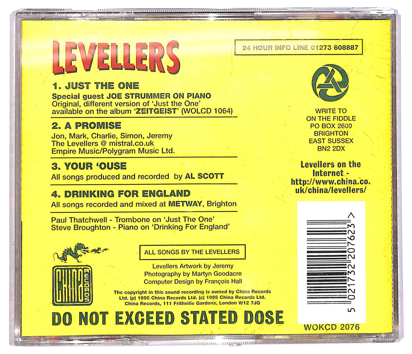 EBOND Levellers - Just The One EP CD CD089321