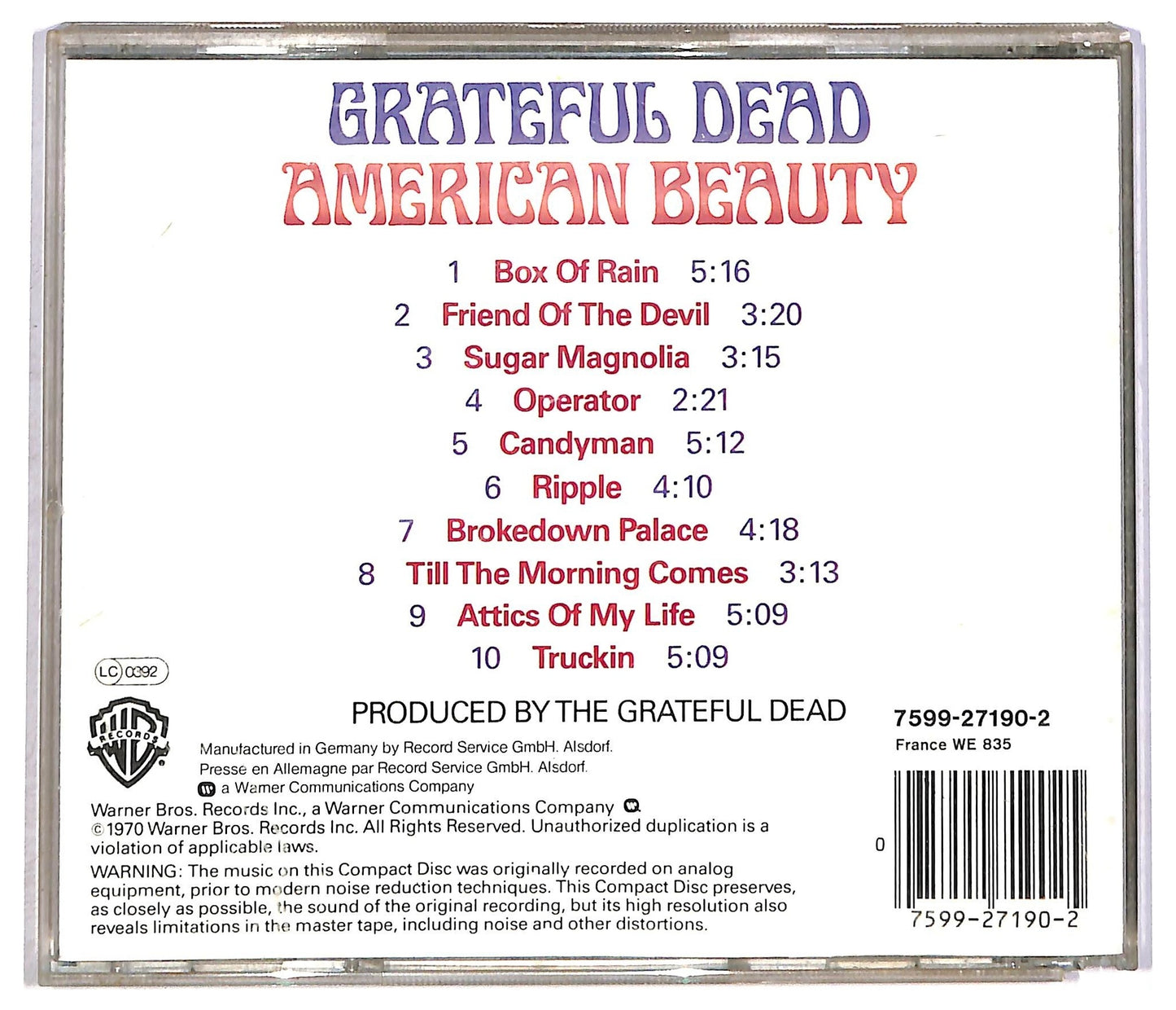 EBOND Grateful Dead - American Beauty CD CD089419