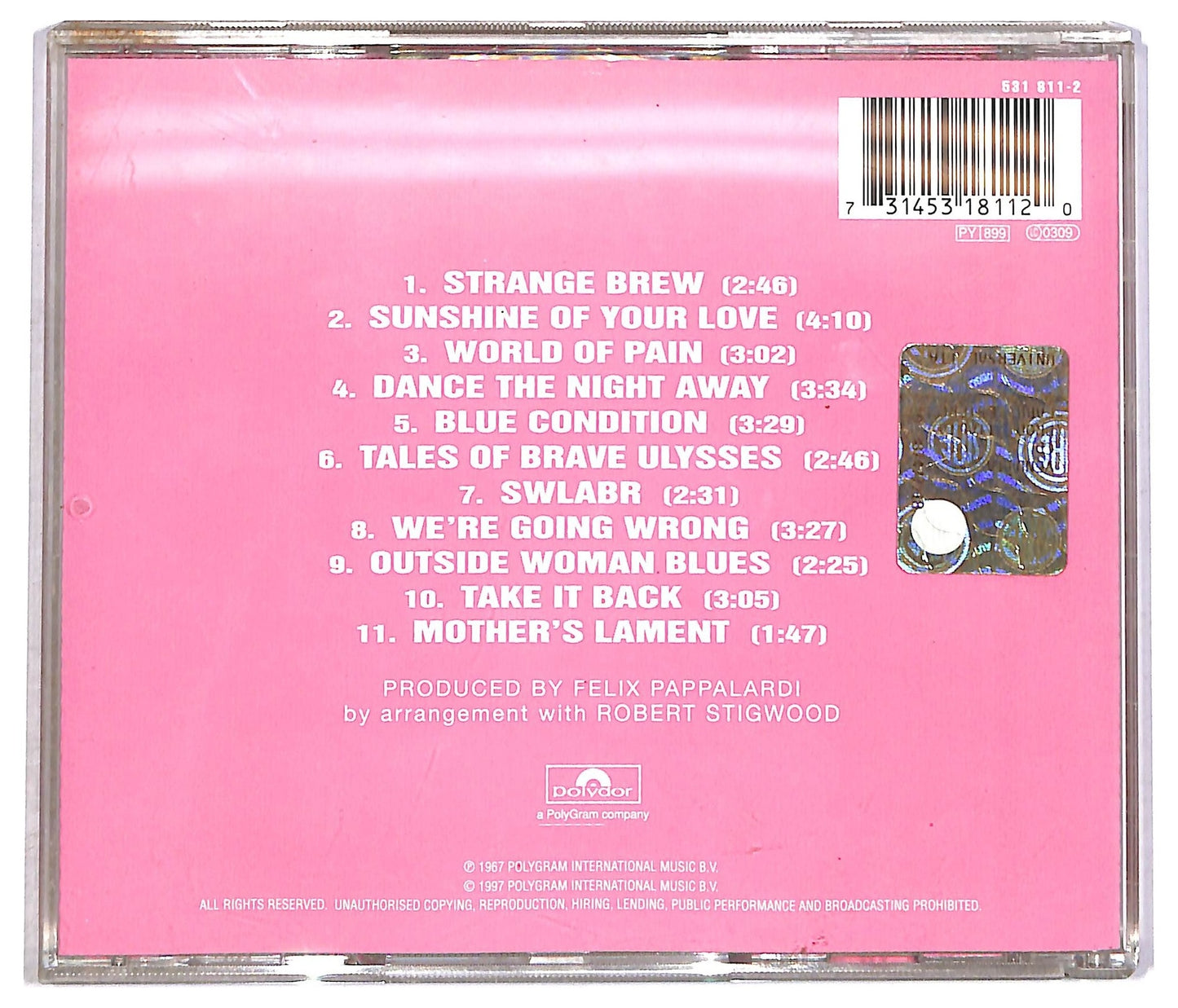 EBOND Cream - Disraeli Gears CD CD089444