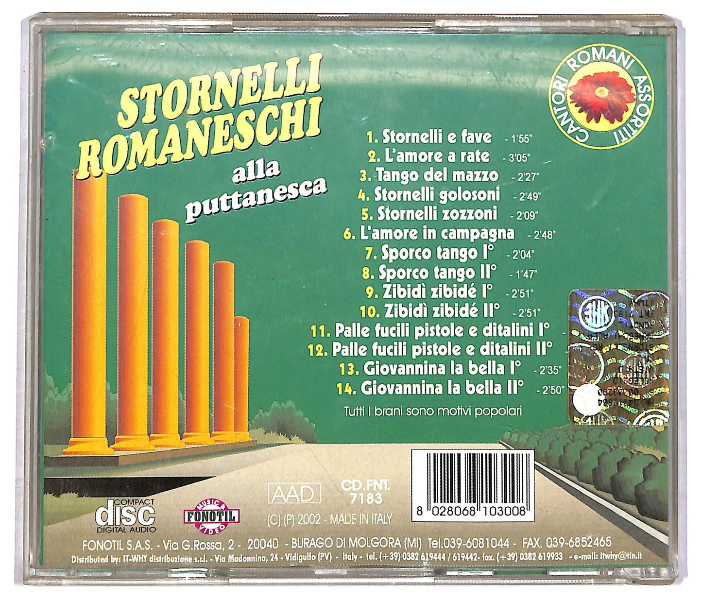 EBOND Cantori Romani Assortiti - Stornelli Romaneschi Alla Puttanesca CD CD089501
