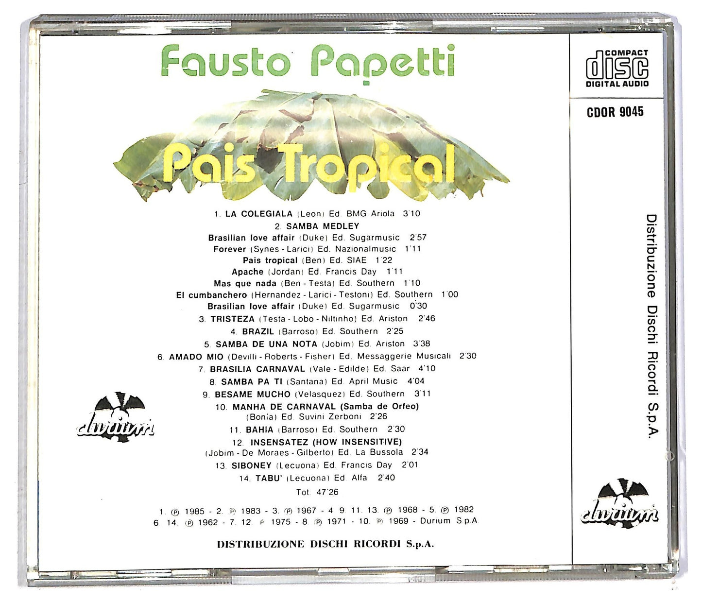 EBOND Fausto Papetti - Pais Tropical CD CD089606