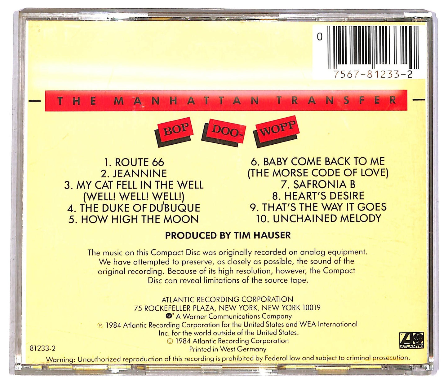 EBOND The Manhattan Transfer - Bop Doo-Wopp CD CD089744