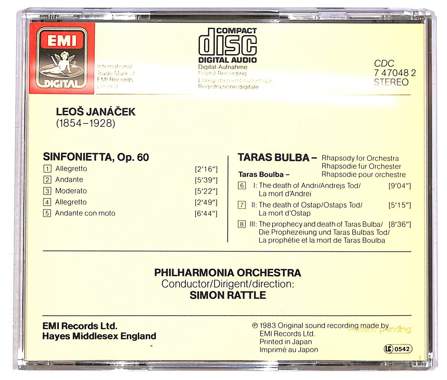 EBOND Janaček - Sinfonietta Taras Bulba CD CD089745