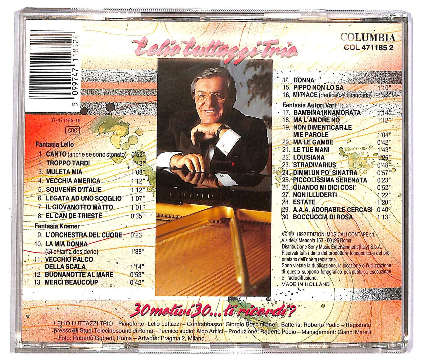 EBOND Lelio Luttazzi Trio - 30 Motivi 30... ... Ti Ricordi? CD CD089815