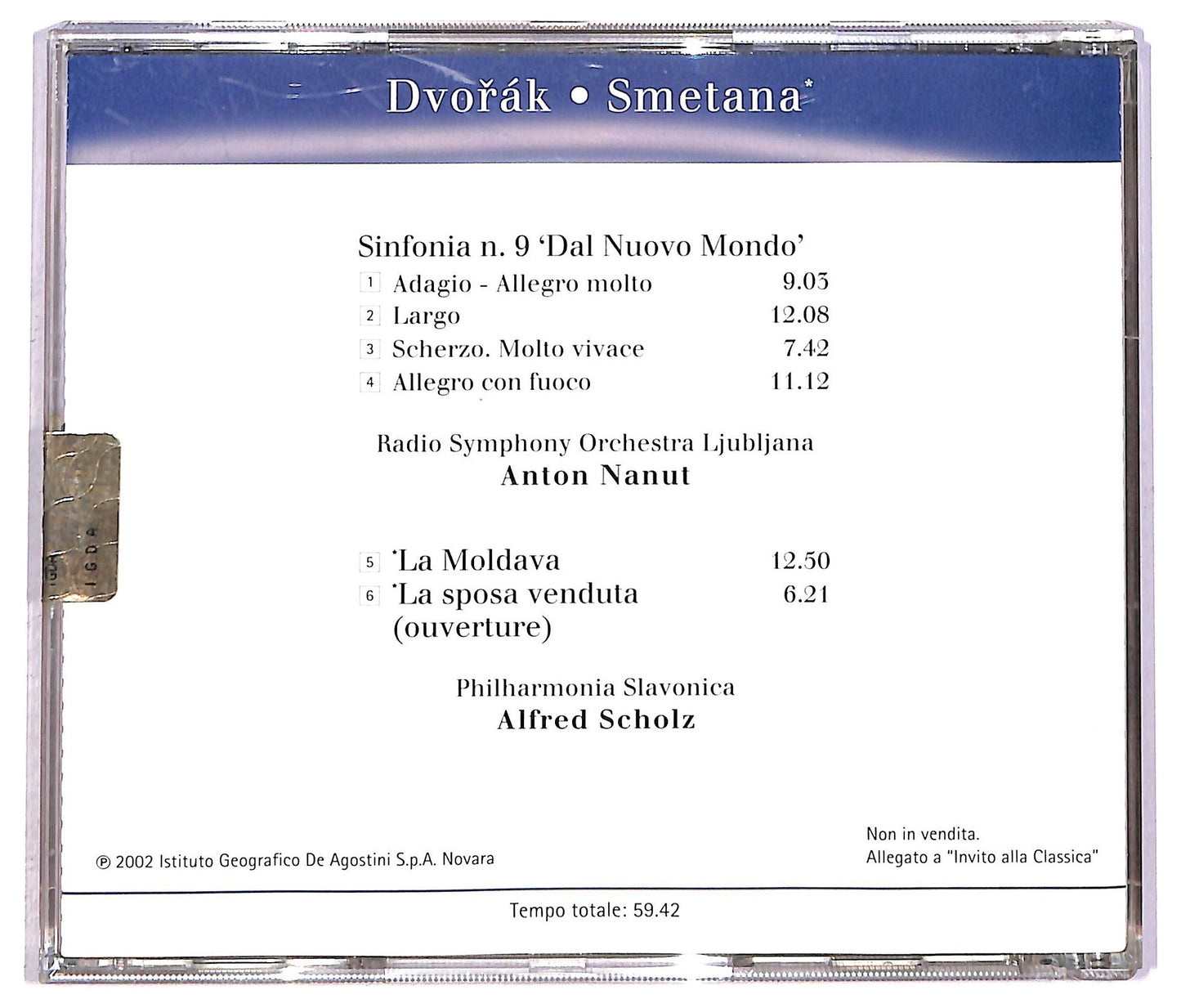 EBOND Dvořak Smetana - Sinfonia N. 9 'Dal Nuovo Mondo' CD CD089849