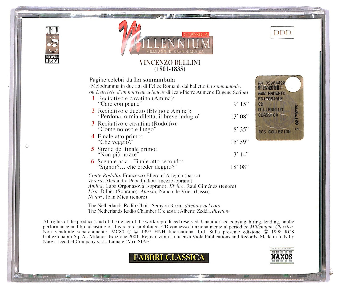 EBOND Bellini - Pagine Celebri Da La Sonnambula CD CD089858