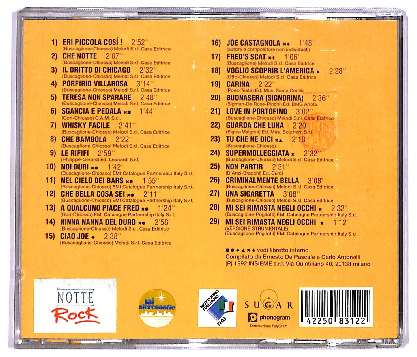 EBOND Fred Buscaglione - Criminalmente Fred CD CD089902