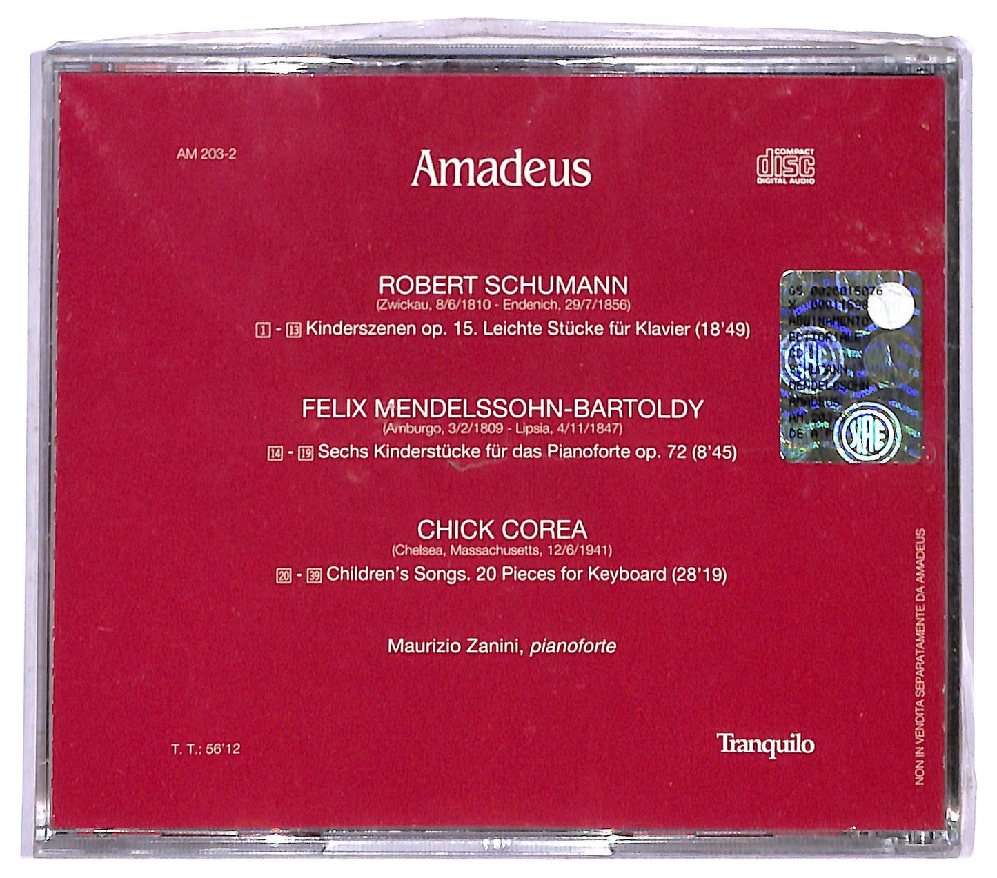 EBOND Robert Schumann - Schumann, Mendelssohn, Corea CD CD089922