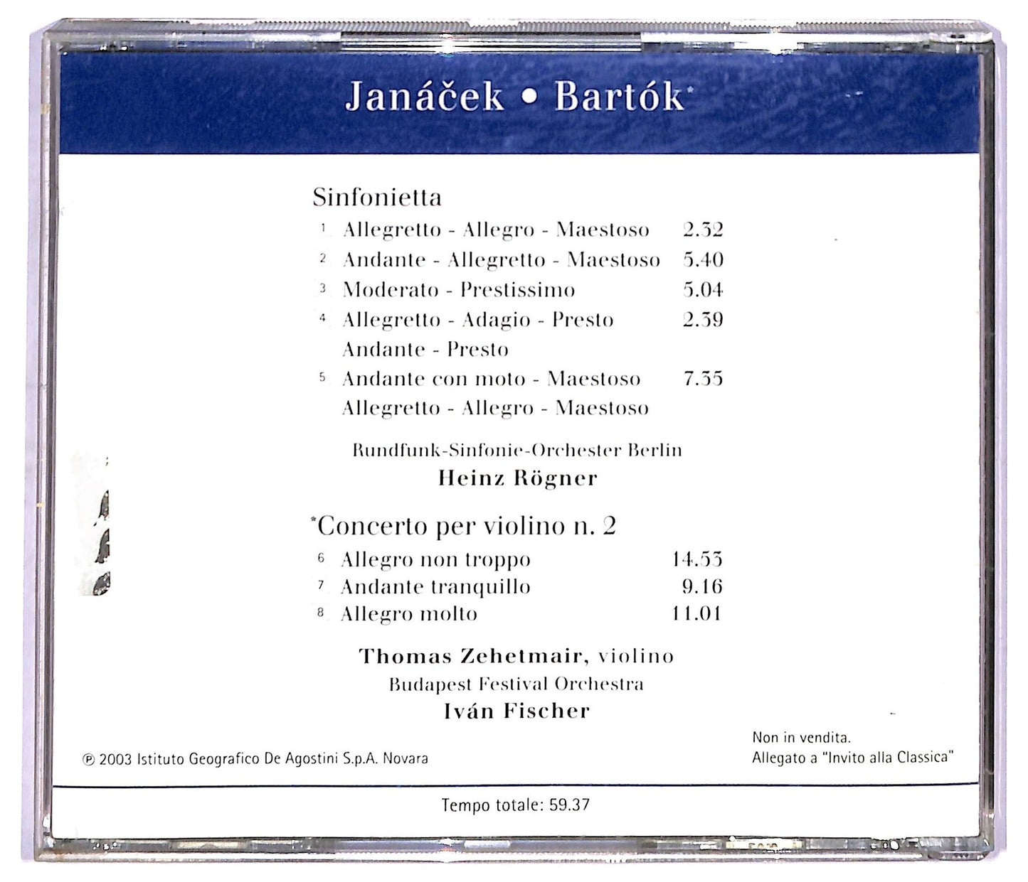 EBOND Janaček Bartok -Sinfonietta Concerto per violino n.2 CD CD089930
