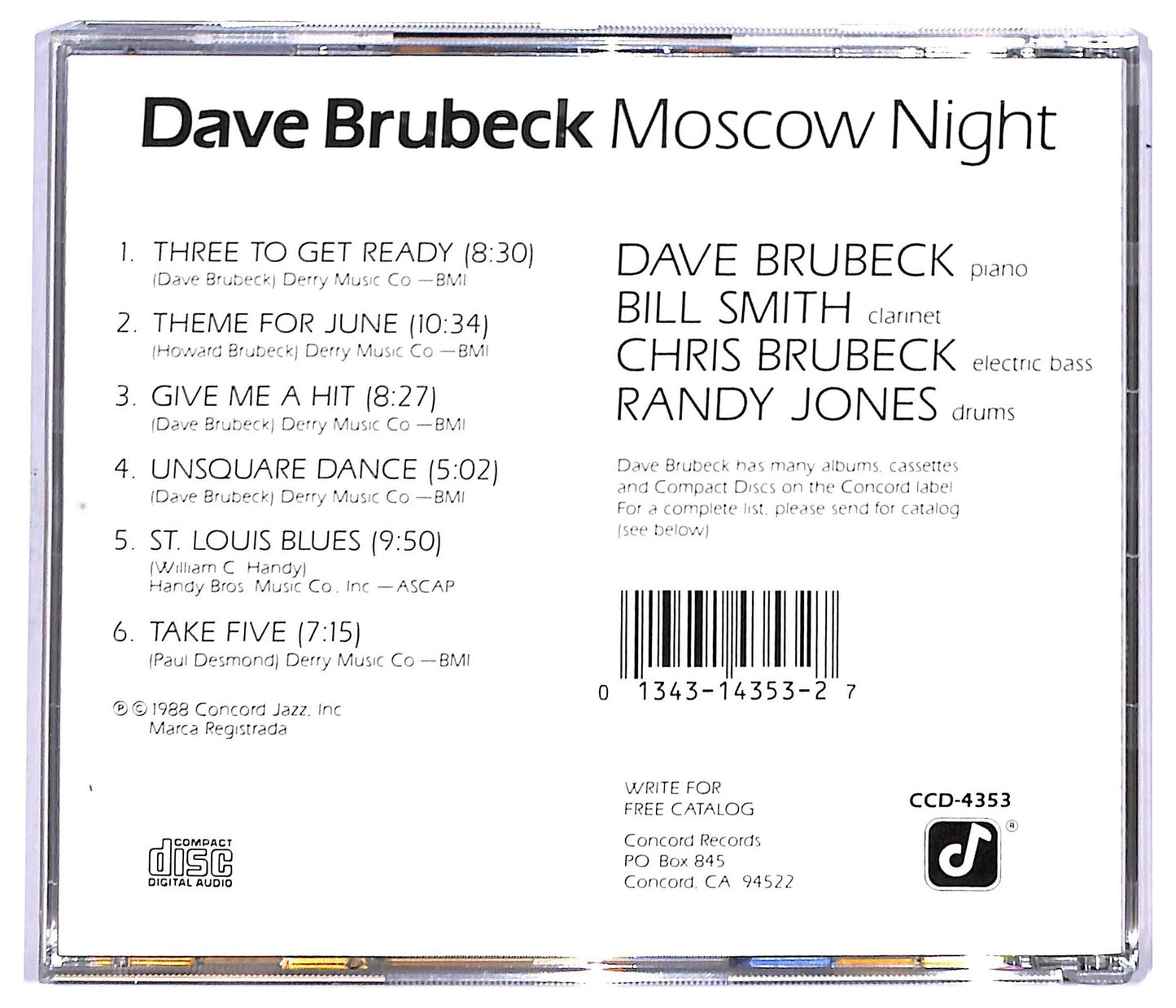 EBOND Dave Brubeck - Moscow Night CD CD090230