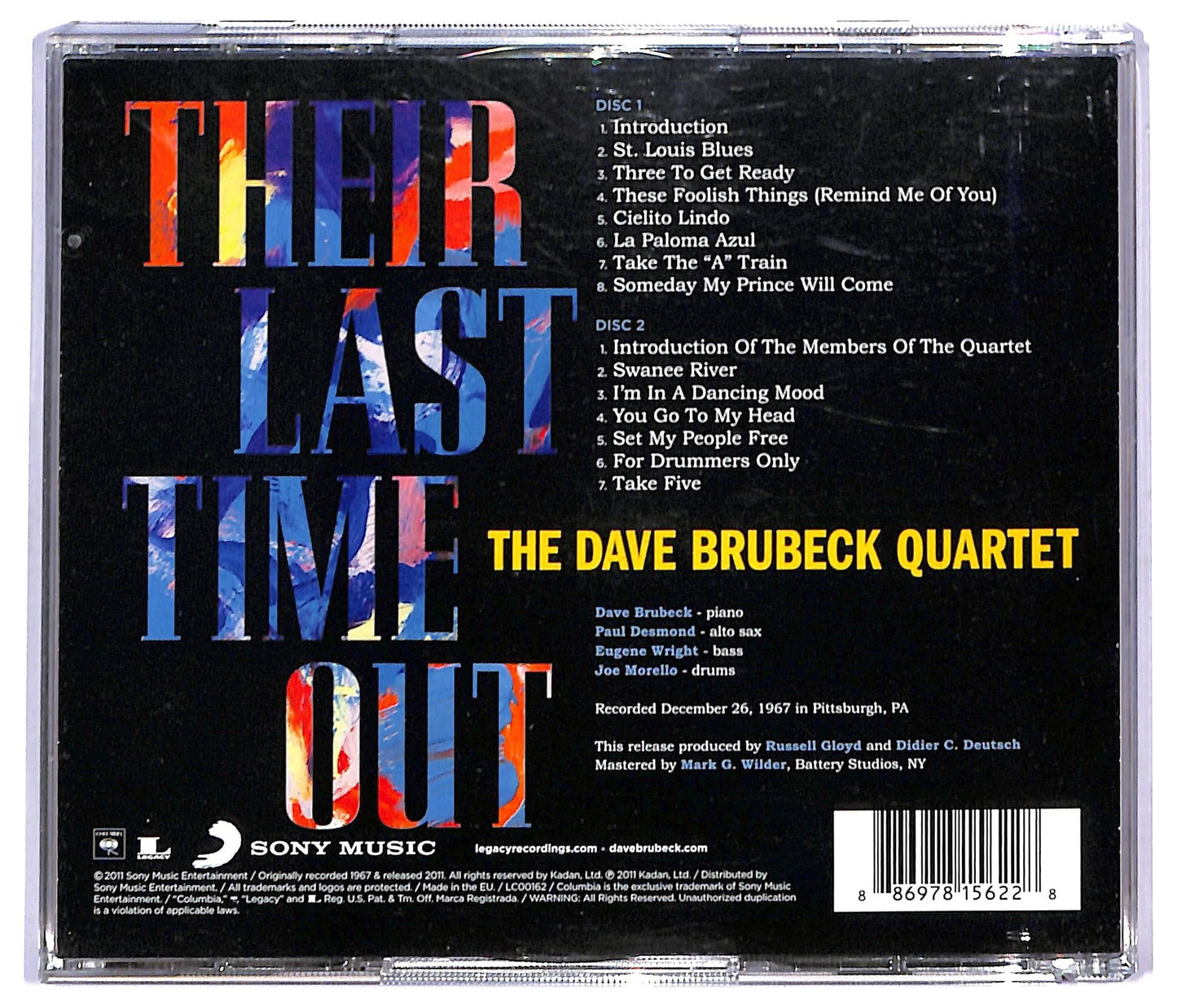 EBOND The Dave Brubeck Quartet - Their Last Time Out: CD CD090236