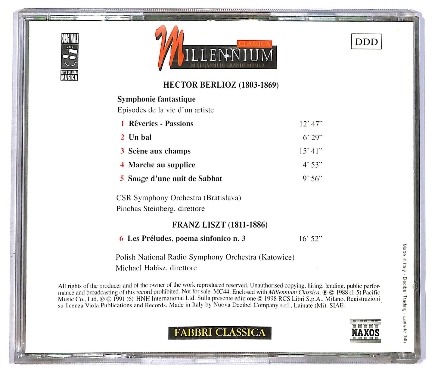 EBOND Berlioz Liszt - Symphonie Fantastique / Les Preludes CD CD090321