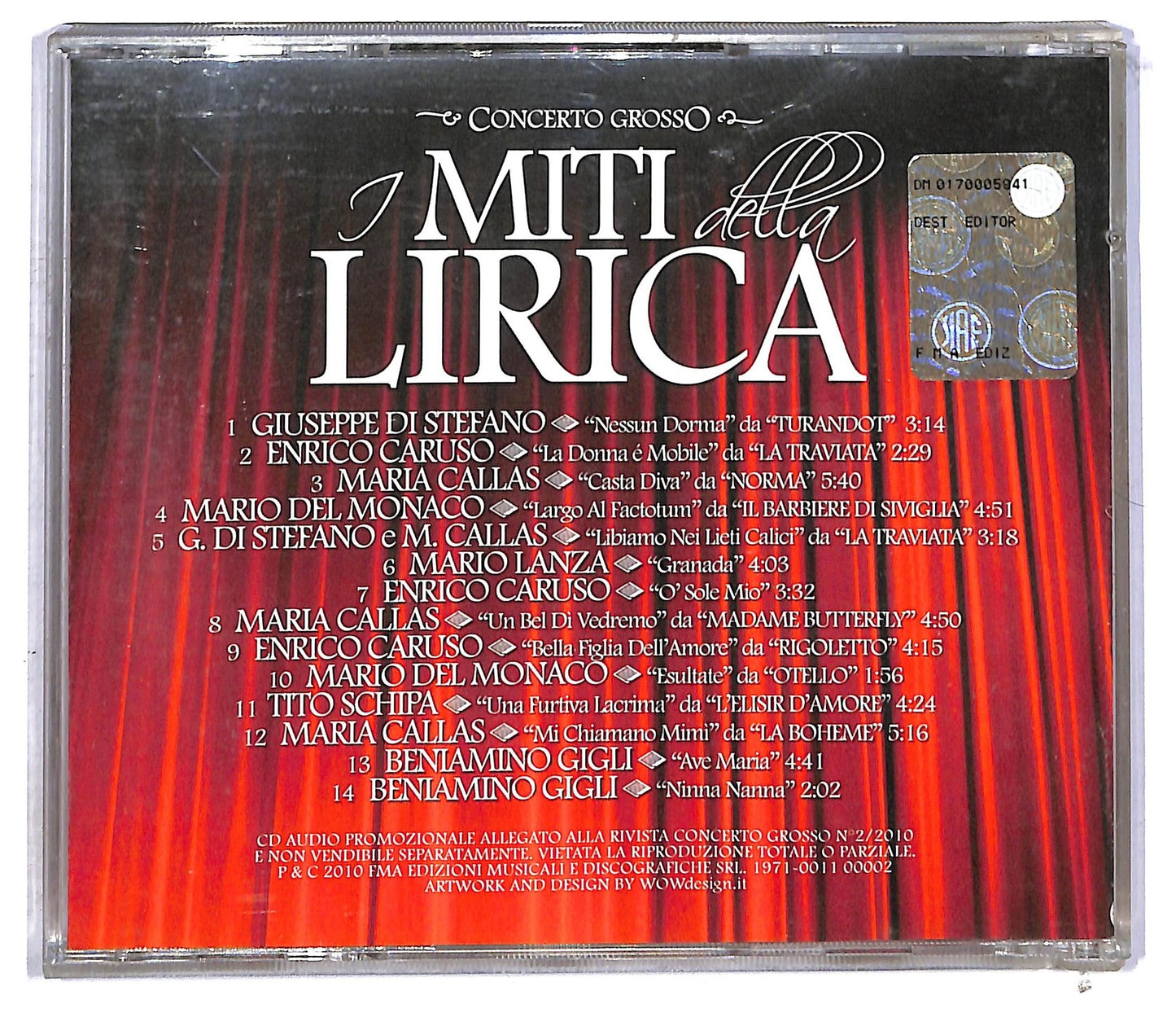 EBOND Various - Concerto grosso presenta I Miti della Lirica CD CD090329