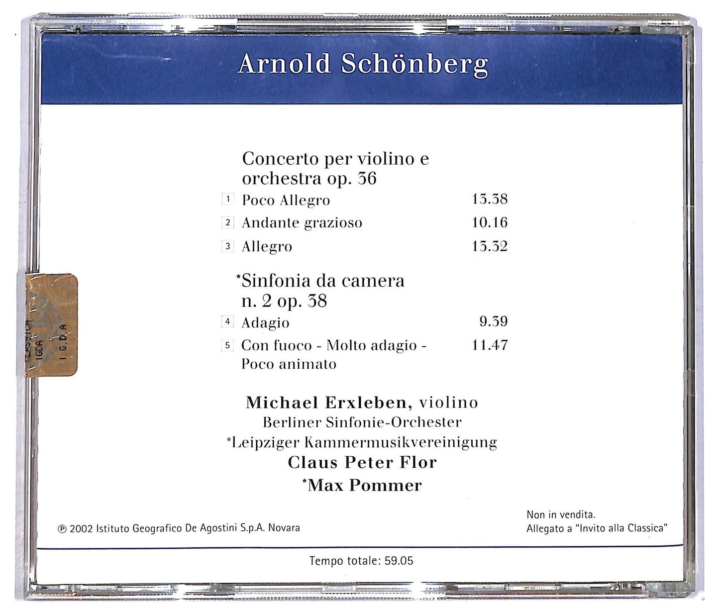 EBOND Schonberg - Concerto Per Violino E Orchestra Op. 36 CD CD090343