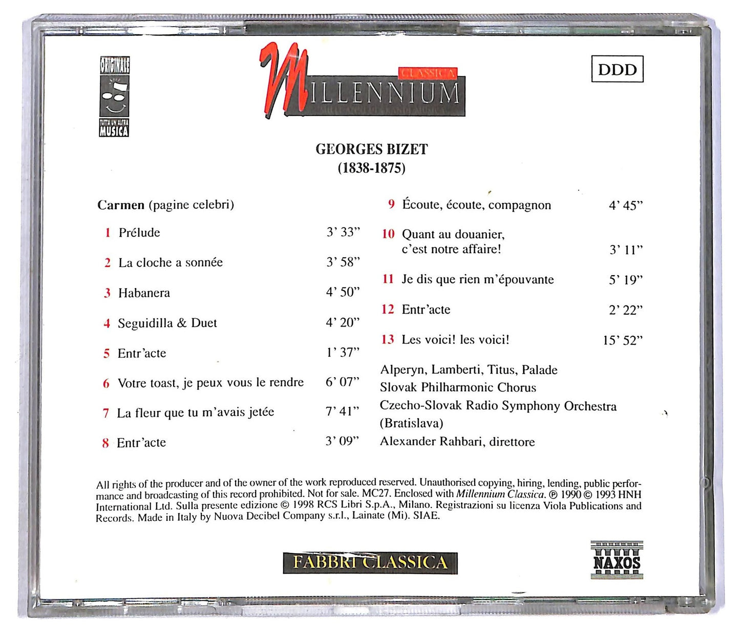 EBOND Bizet - Carmen (Pagine Celebri) CD CD090348