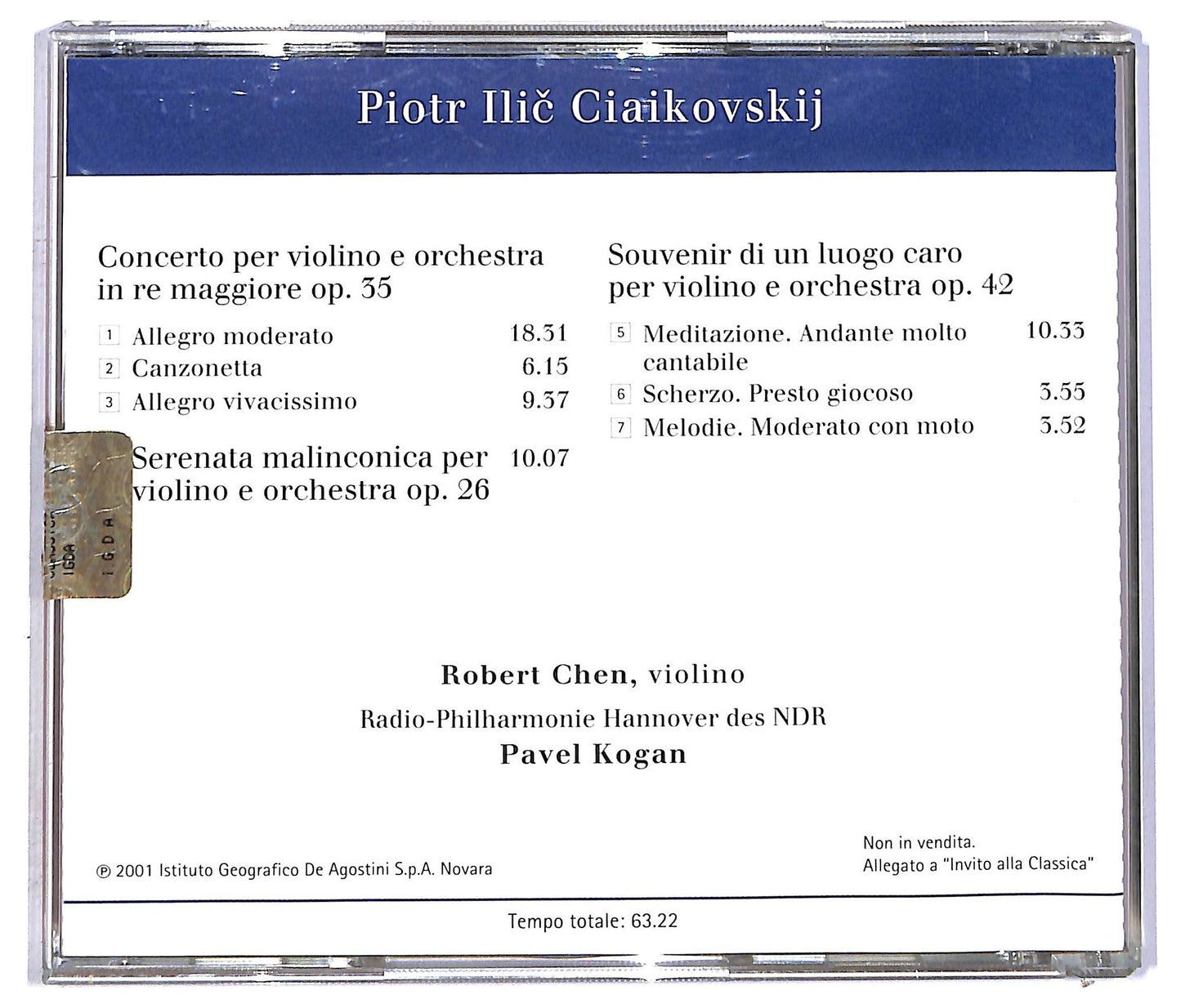 EBOND Ciaikovskij - Concerto Per Violino Op. 35 CD CD090354