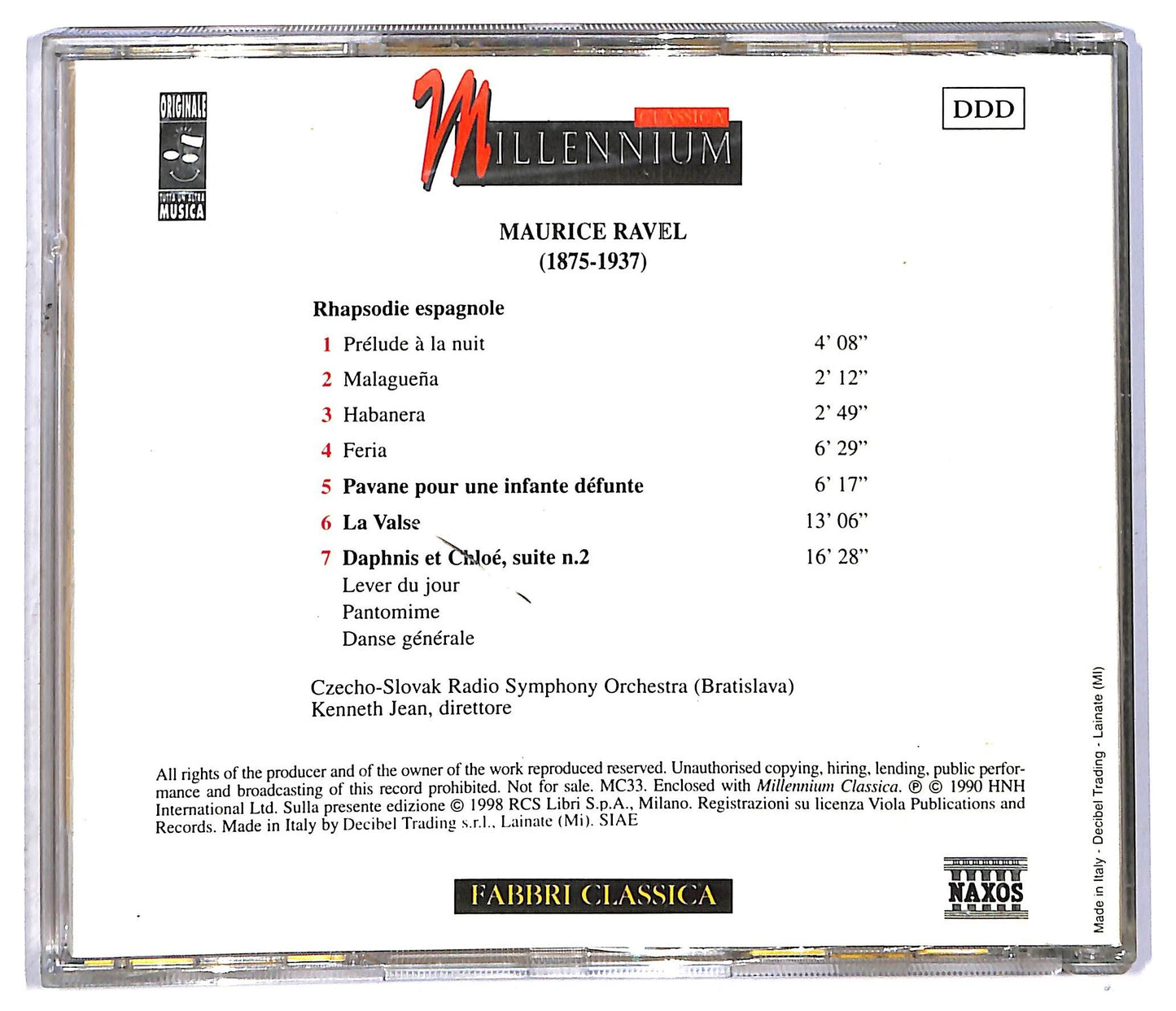 EBOND Ravel - Rhapsodie Espagnole CD CD090406