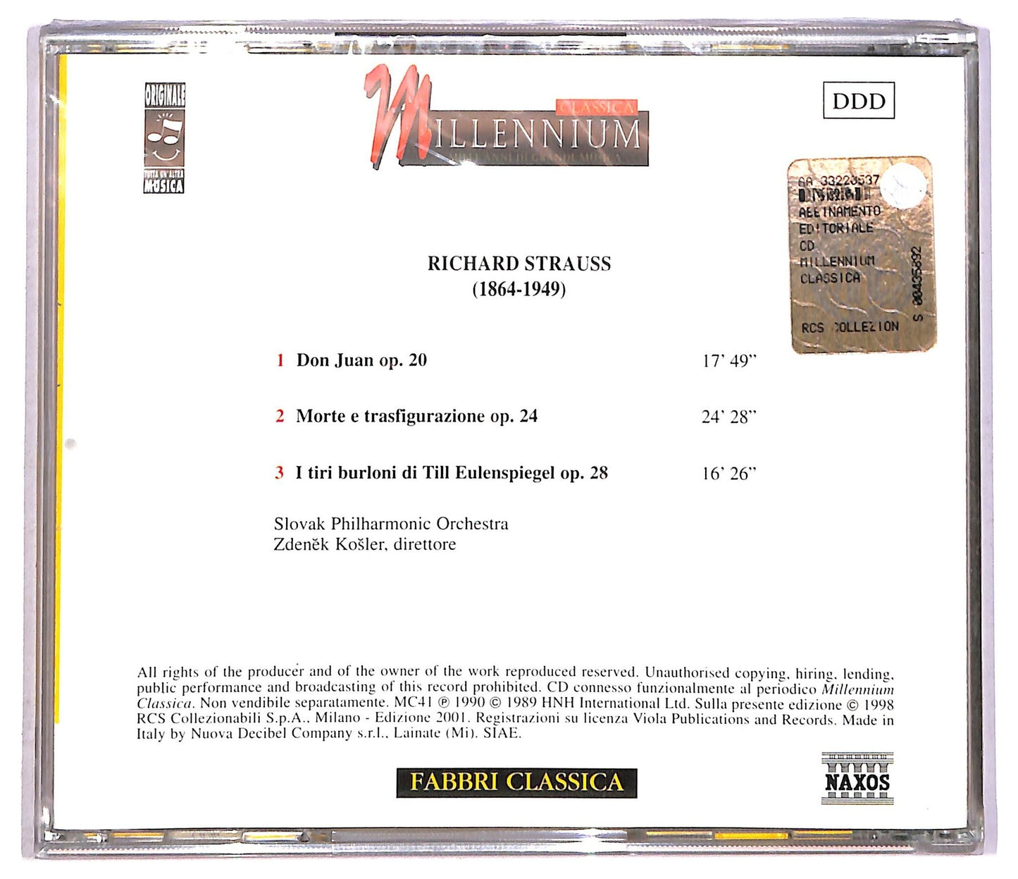 EBOND Strauss - Morte E Trasfigurazione Don Juan CD CD090430